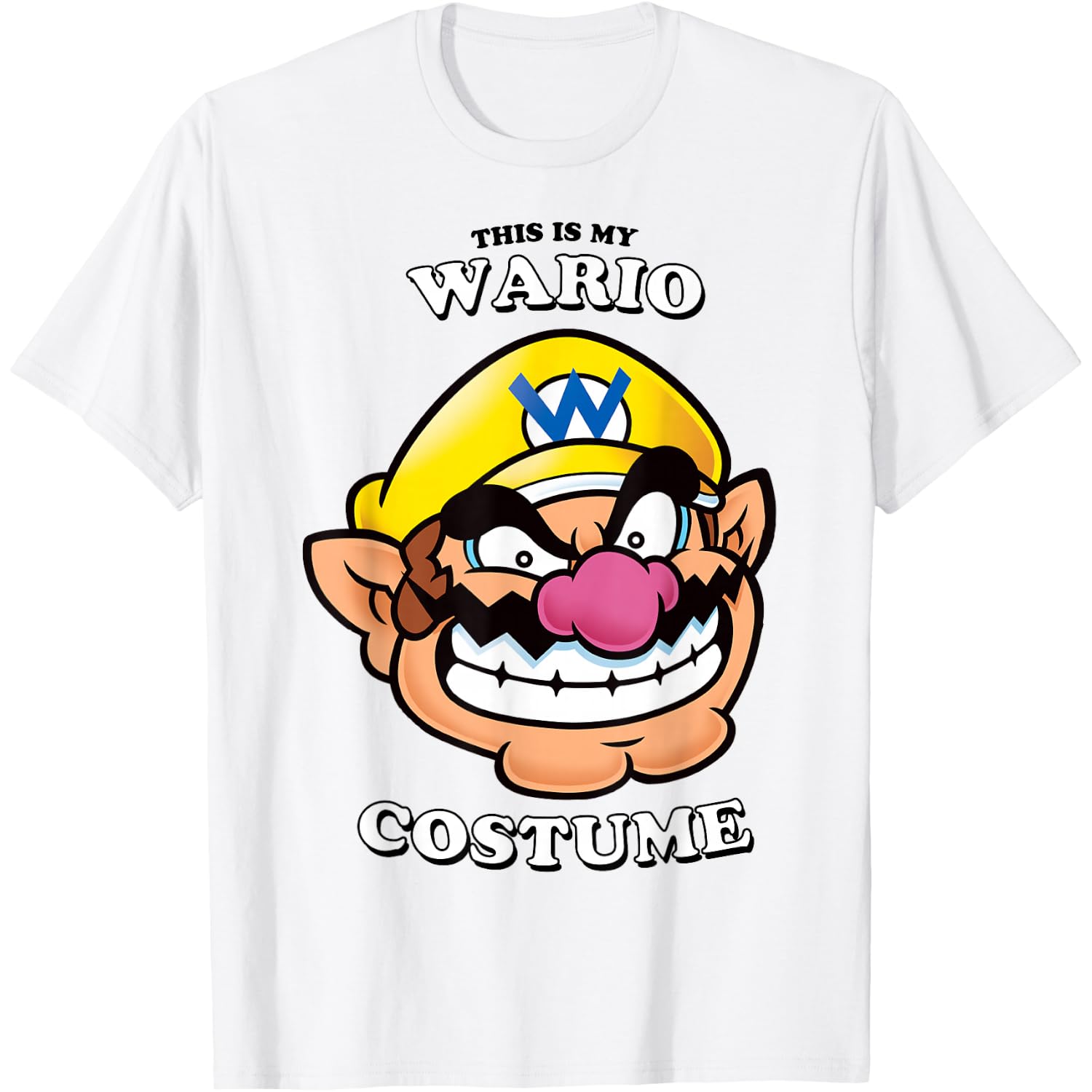 Super Mario Halloween Vintage This is My Wario Costume T-Shirt