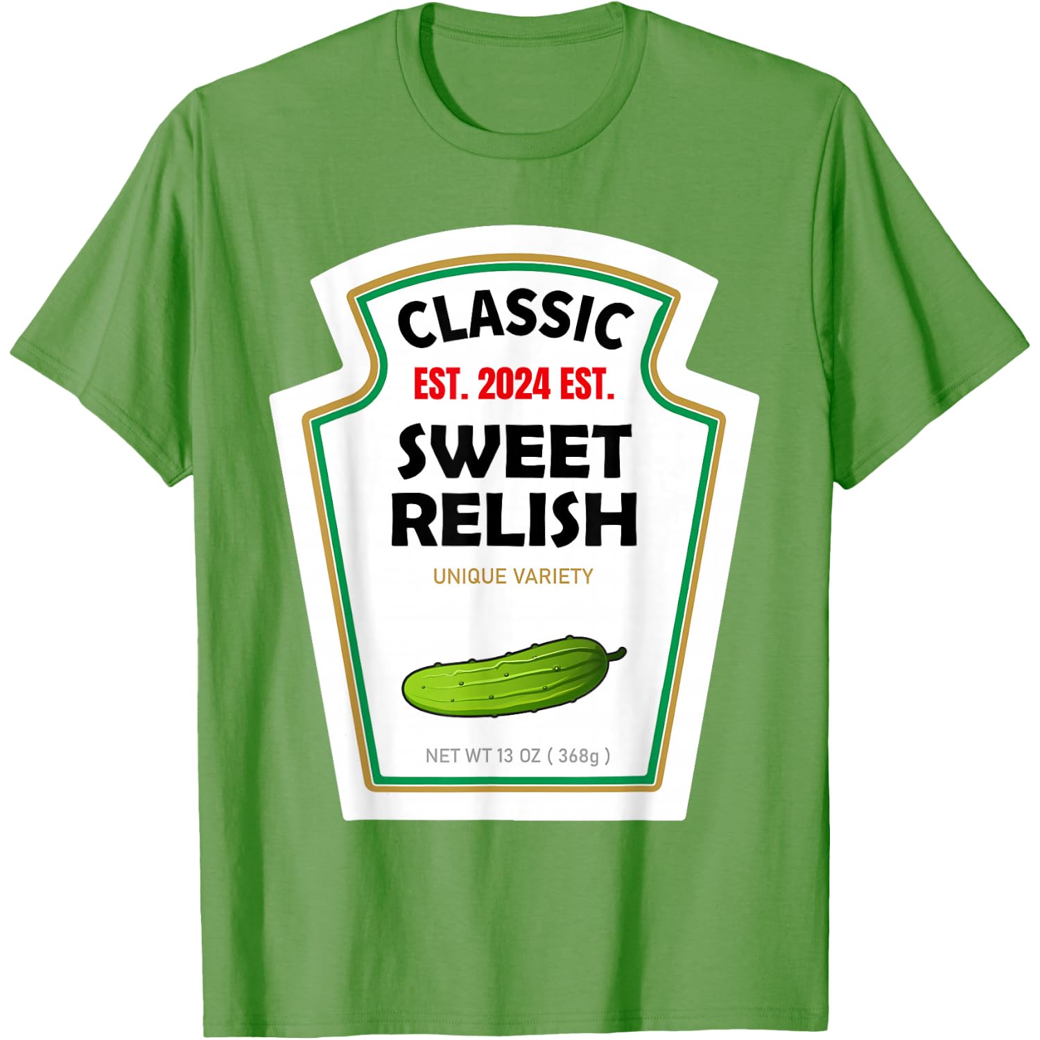 Sweet Relish DIY Halloween Costume Condiment Green Pickle T-Shirt