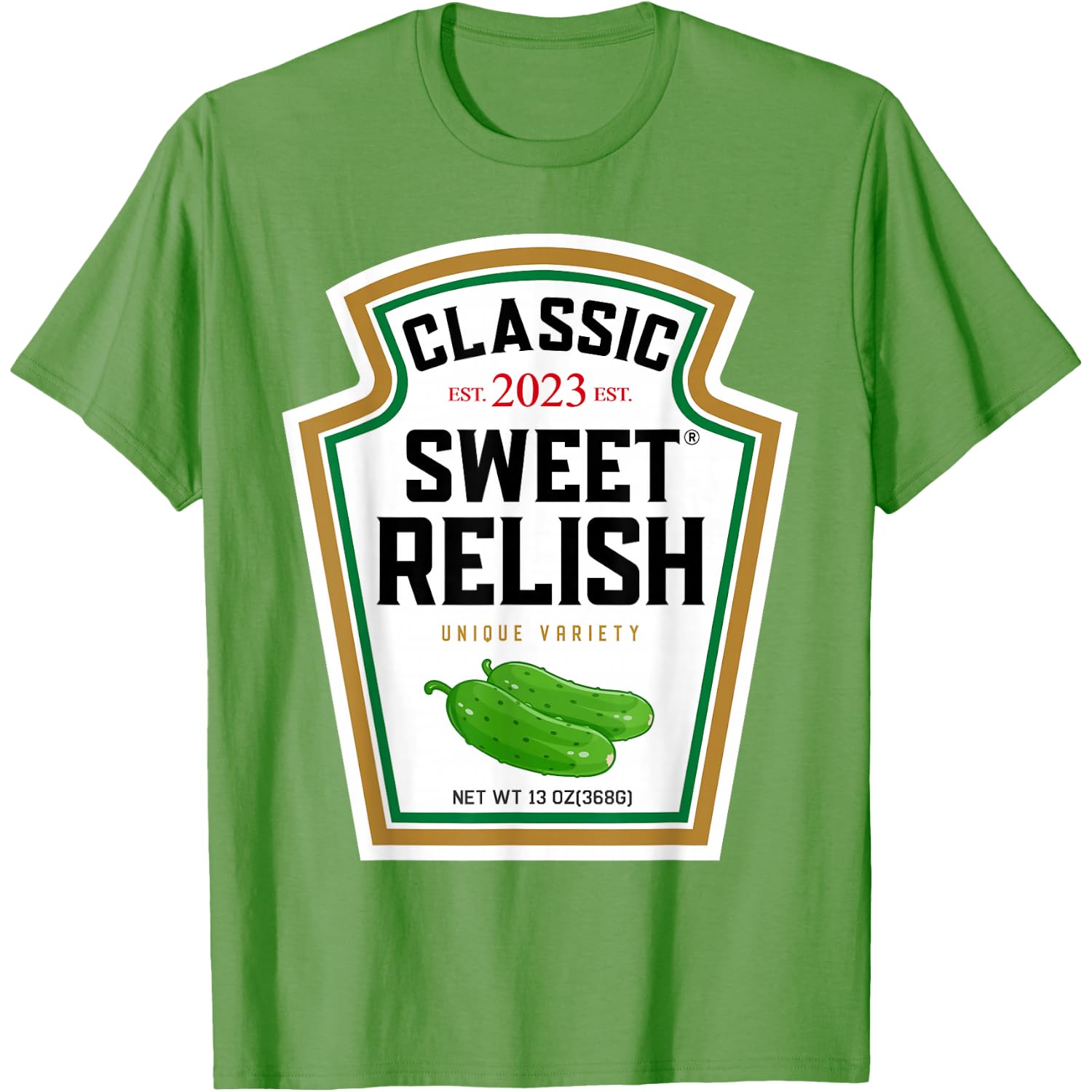 Sweet Relish DIY Halloween Costume Condiment Green Pickle T-Shirt