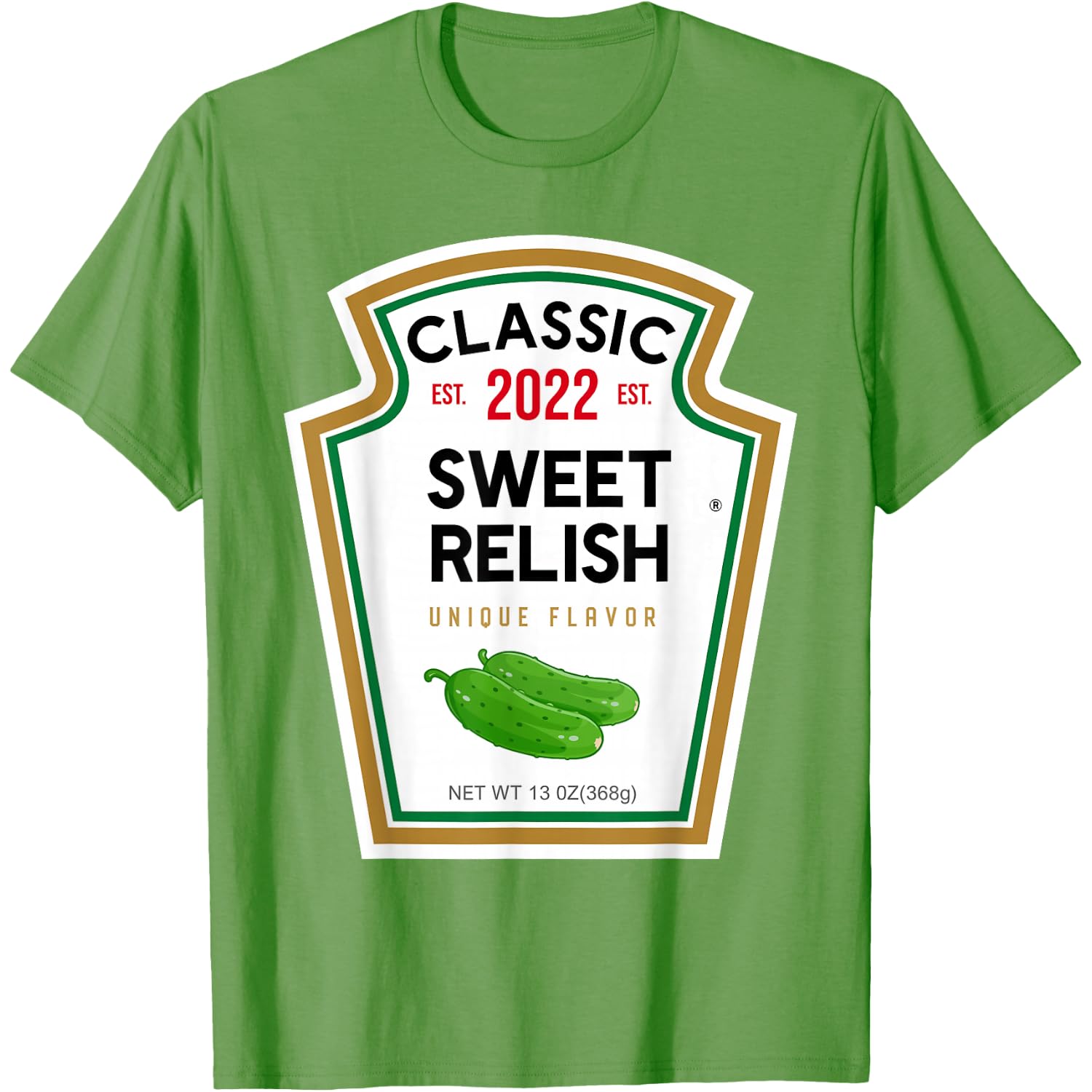 Sweet Relish DIY Halloween Costume Condiment Green Pickle T-Shirt