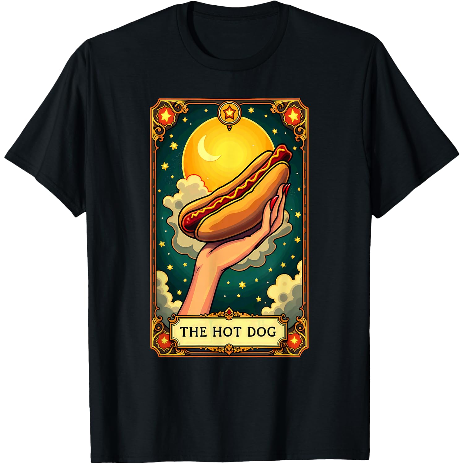 Tarot Card Hotdog Halloween T-Shirt