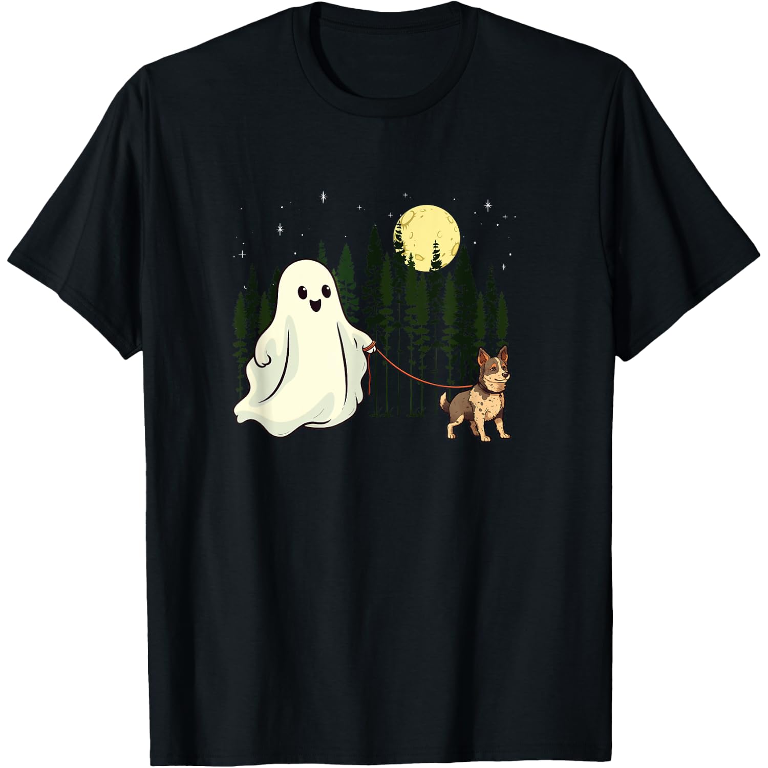 Texas Heeler Walking Ghost Halloween Funny Kids Costume T-Shirt