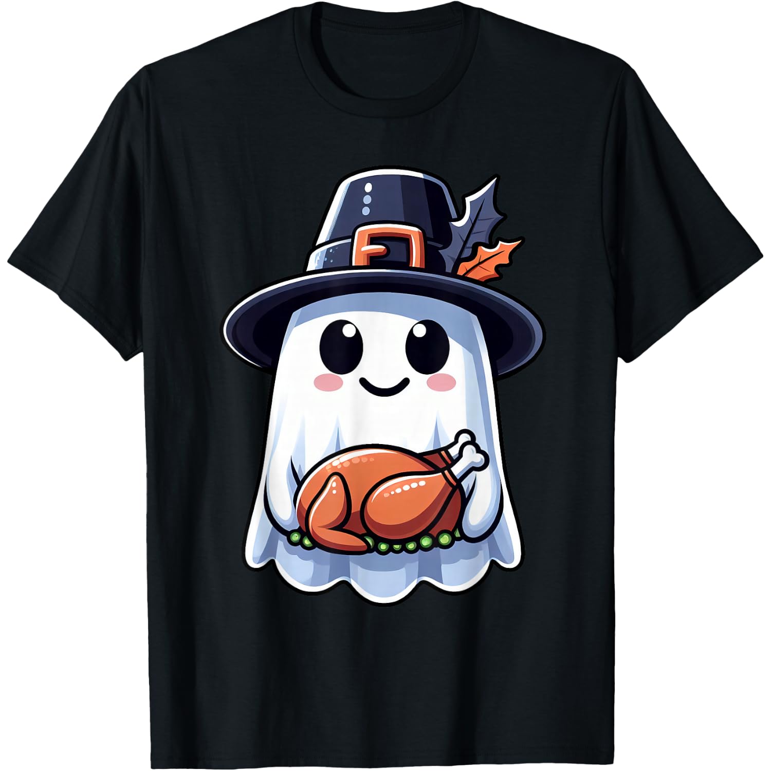Thanksgiving Ghost Turkey Pocket Cute My Boo Halloween T-Shirt