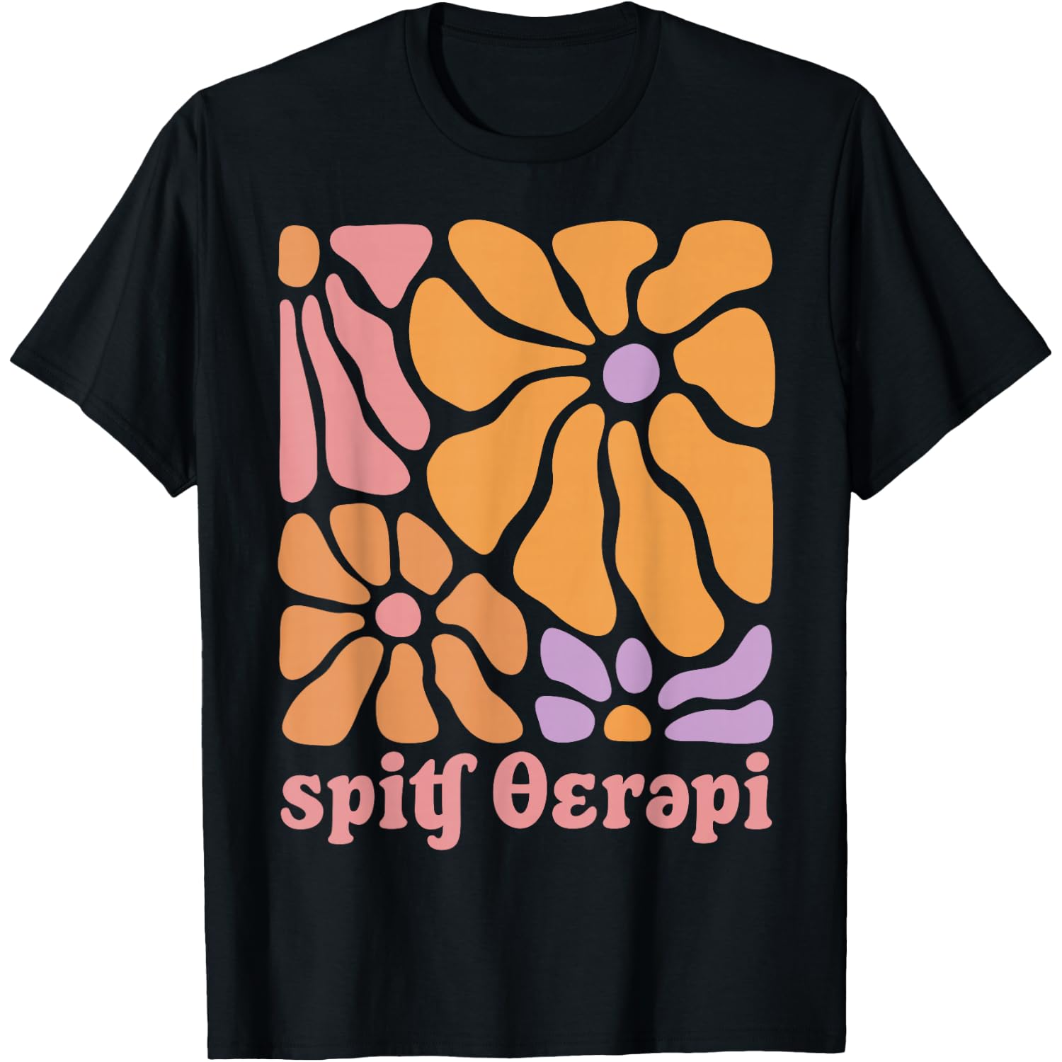 Thanksgiving Speech Therapy Flowers Fall Boho Floral SLP T-Shirt