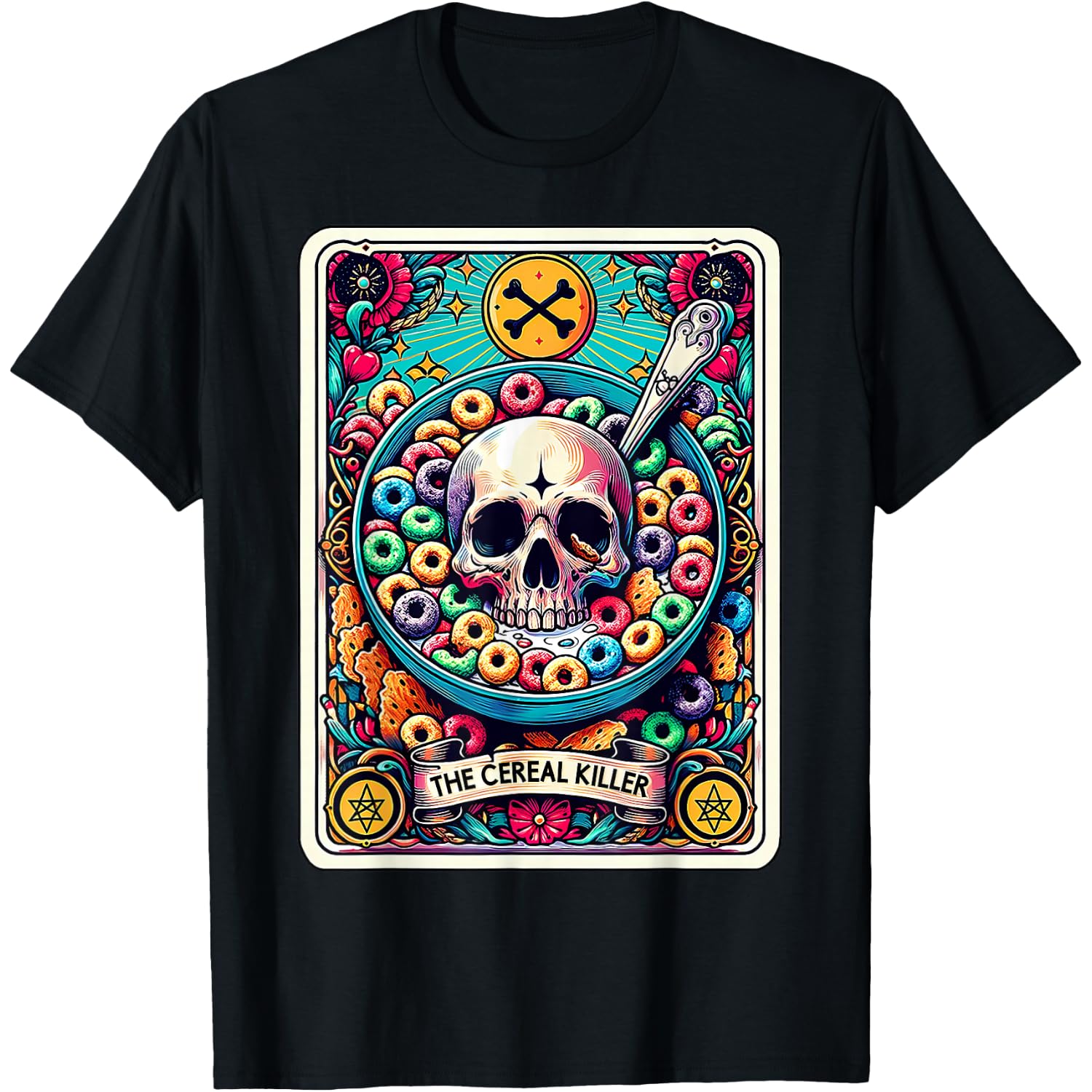 The Cereal Killer Funny Tarot Card T-Shirt