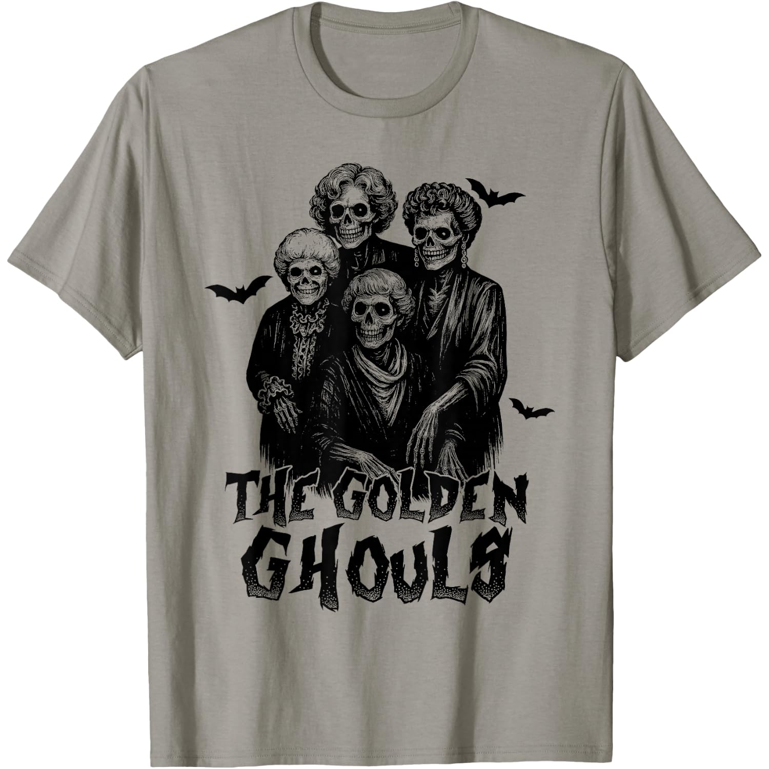 The Golden Ghouls Funny Halloween Skeleton Skull Women's T-Shirt