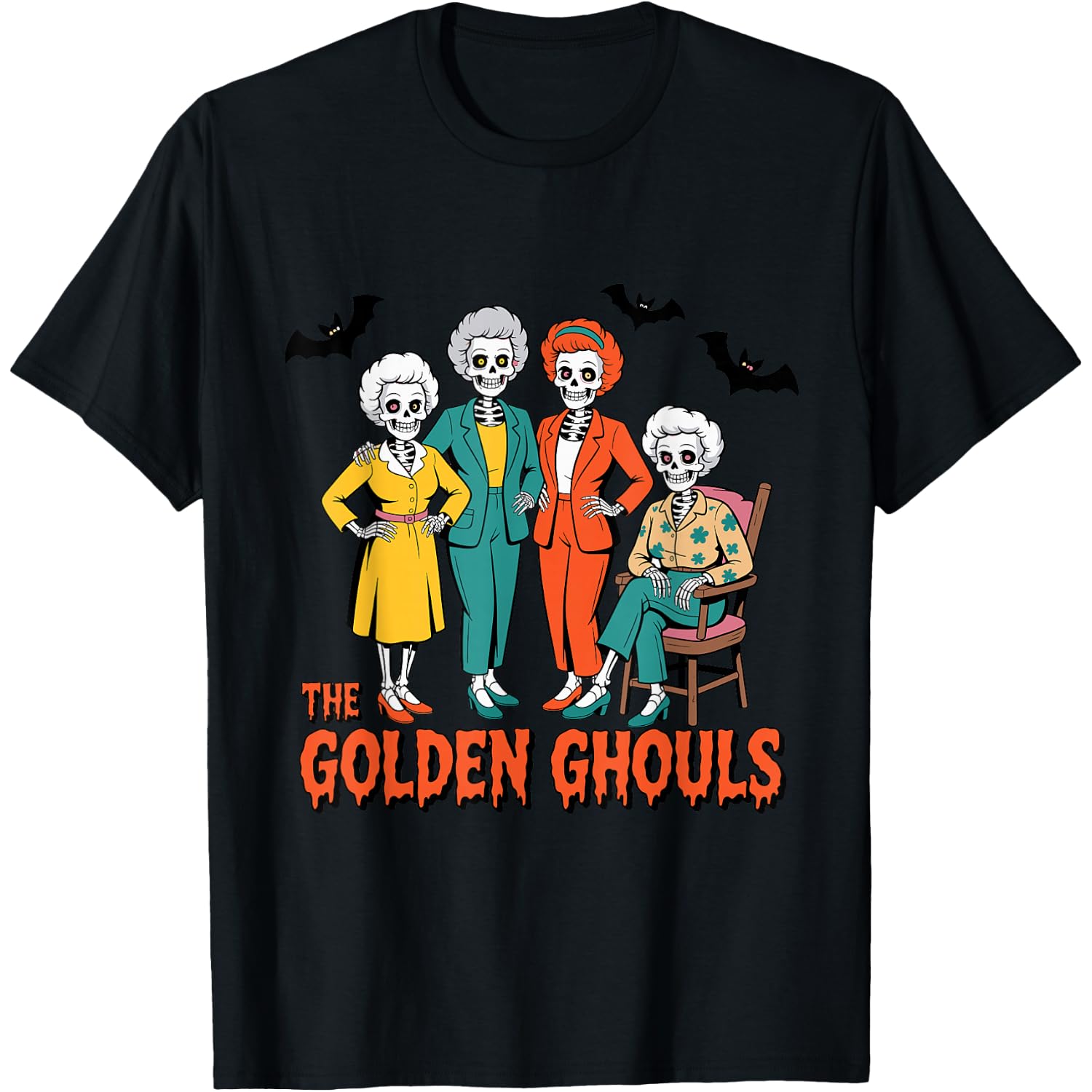 The Golden Ghouls Funny Halloween T-Shirt