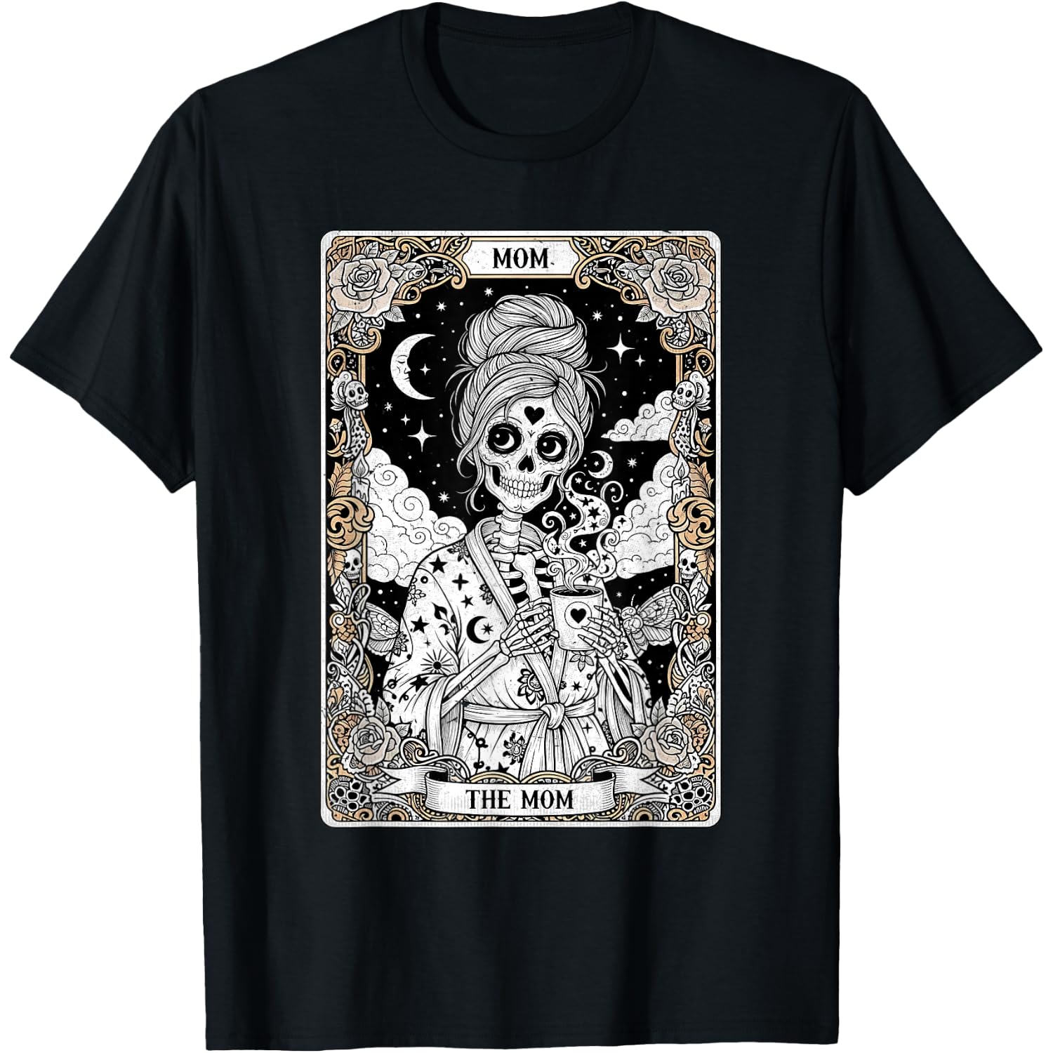 The Mom Tarot Card Skeleton Vintage Gothic Mother Day T-Shirt