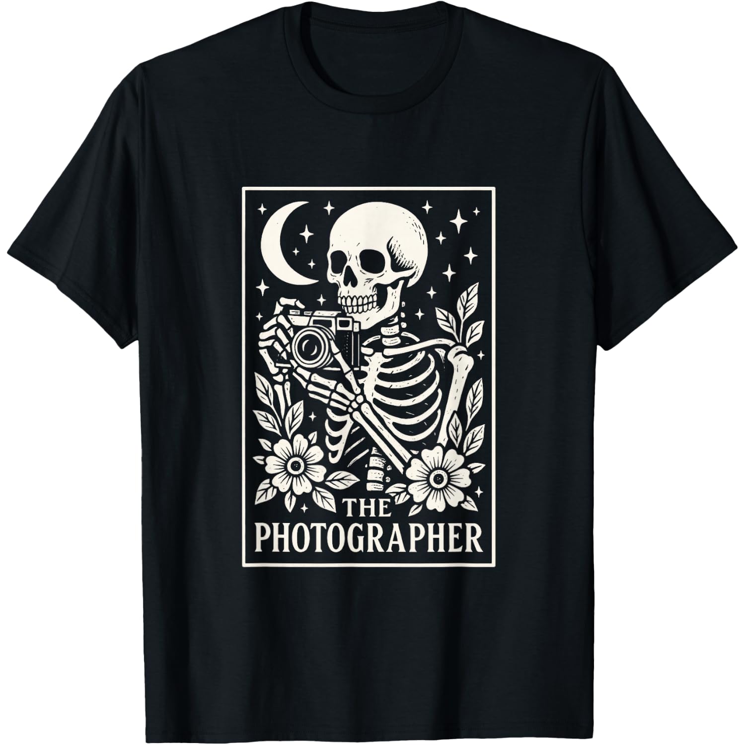 THE Photographer - Skeleton Cameraman Halloween T-Shirt