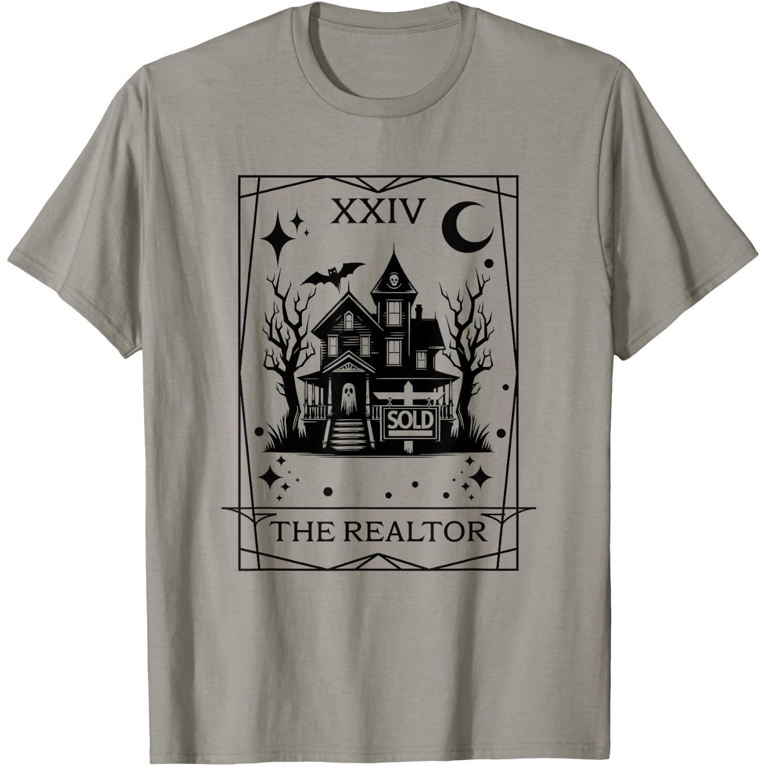 The Realtor Tarot Card Funny Halloween Real Estate Goth T-Shirt