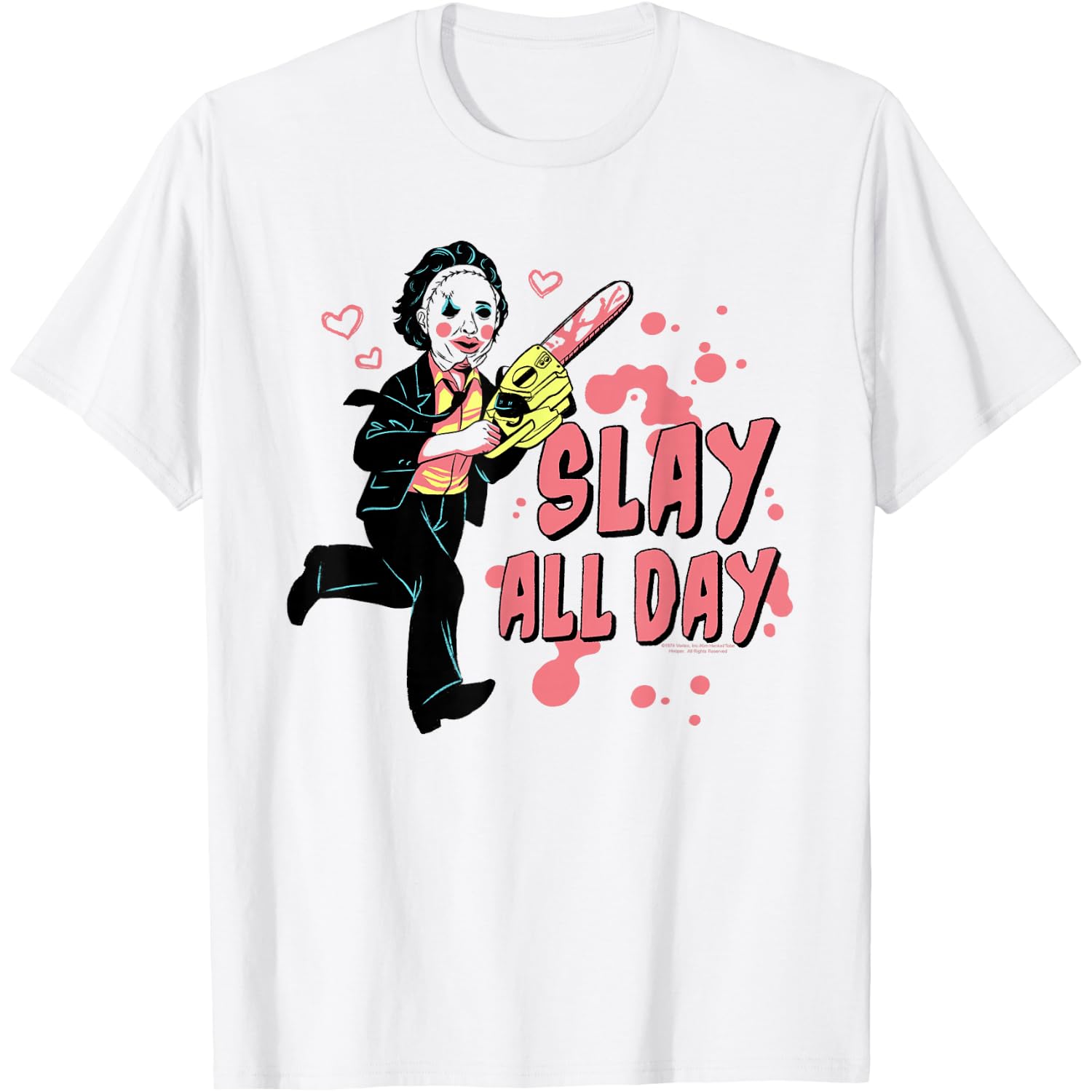 The Texas Chainsaw Massacre Slay All Day Leatherface Movie T-Shirt