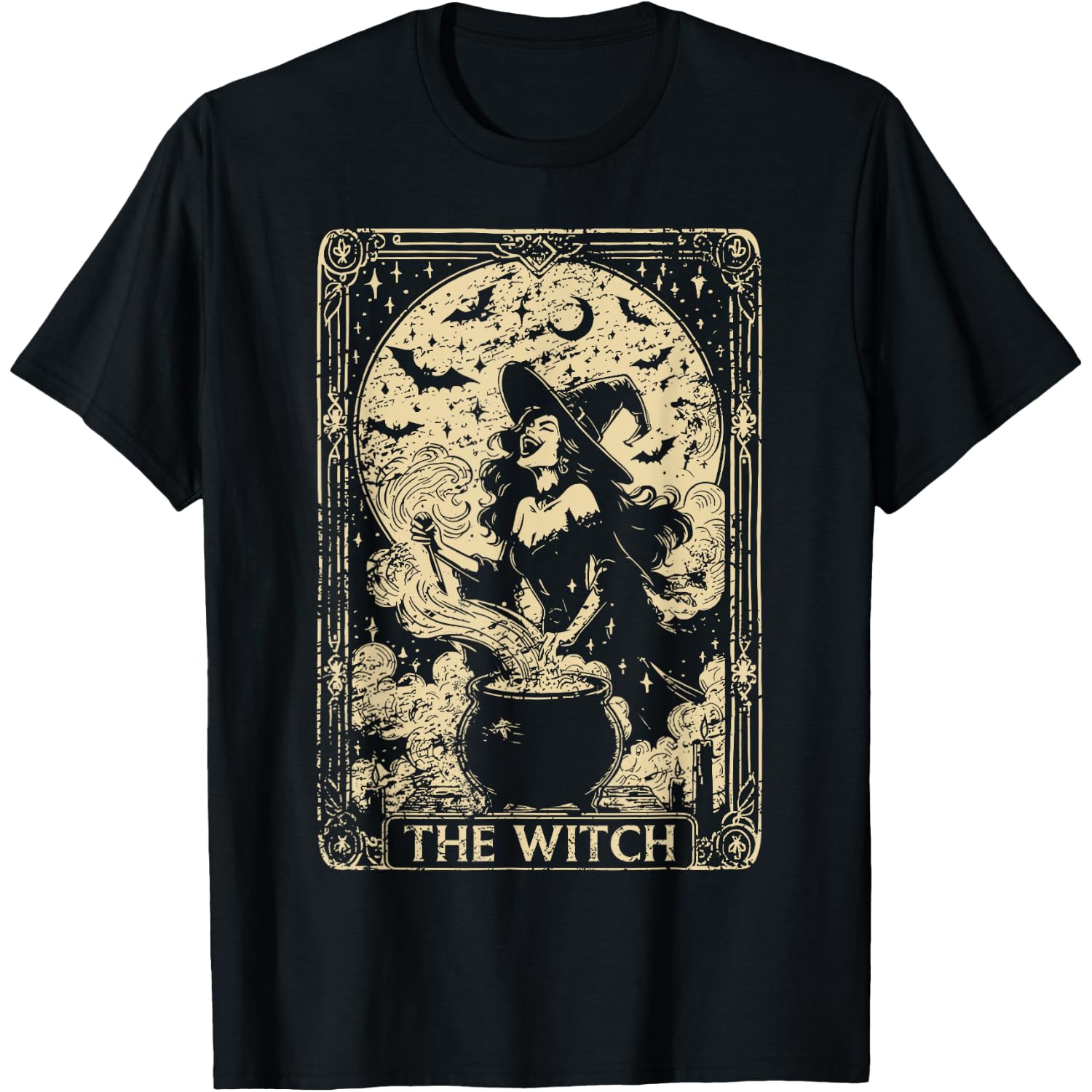 The Witch Tarot Card Halloween Vintage Gothic Men Women Kids T-Shirt