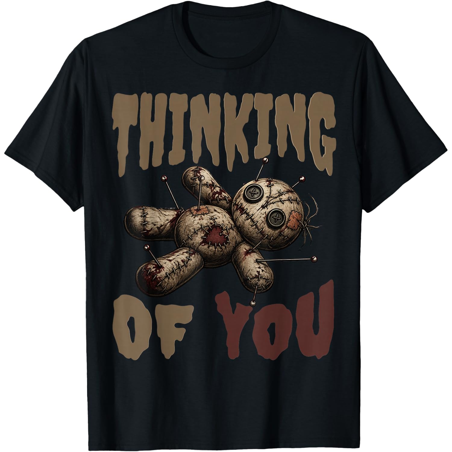 Thinking of You Voodoo Doll Funny Halloween T-Shirt