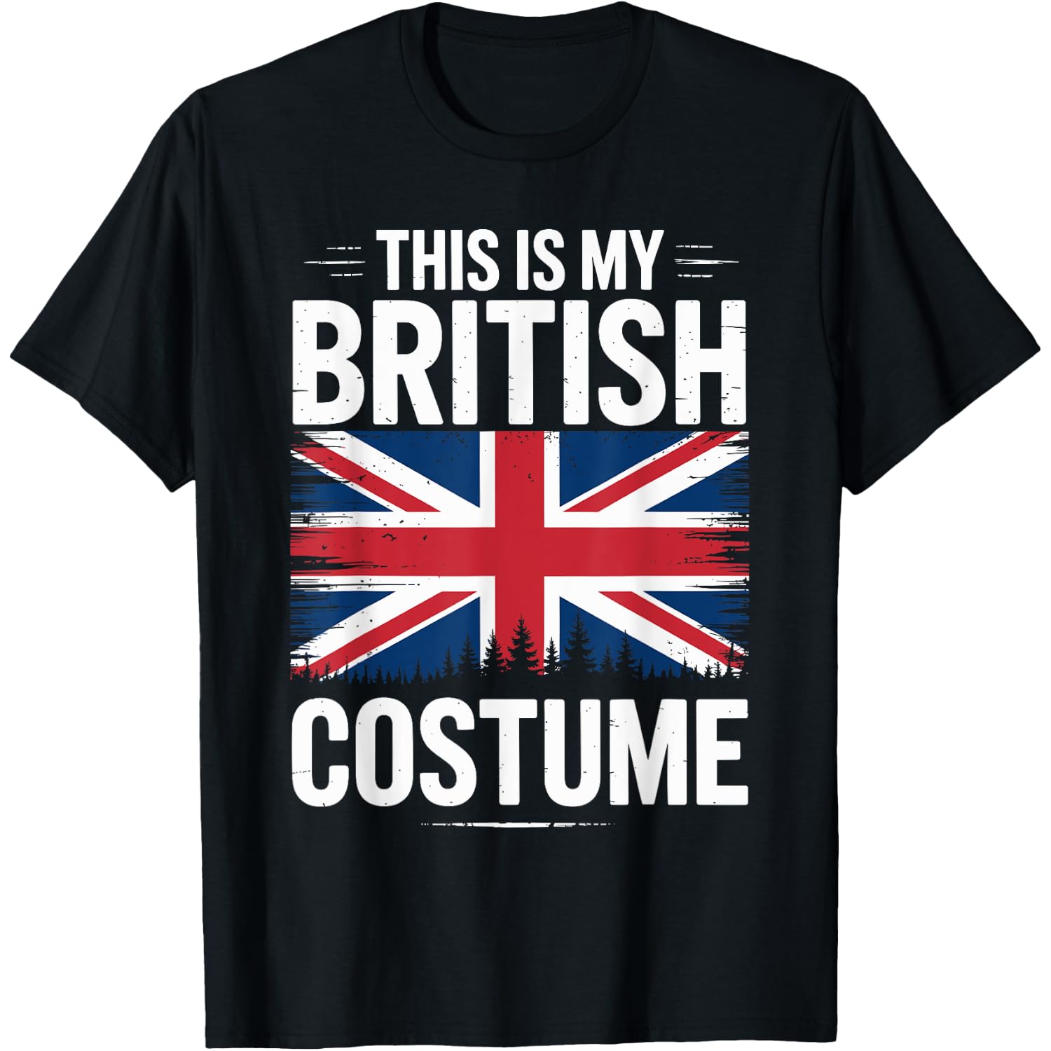 This Is My British Flag Costume Funny British Halloween T-Shirt