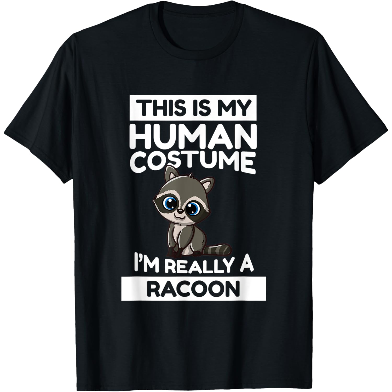 This Is My Human Costume I'm Really A Racoon T-Shirt
