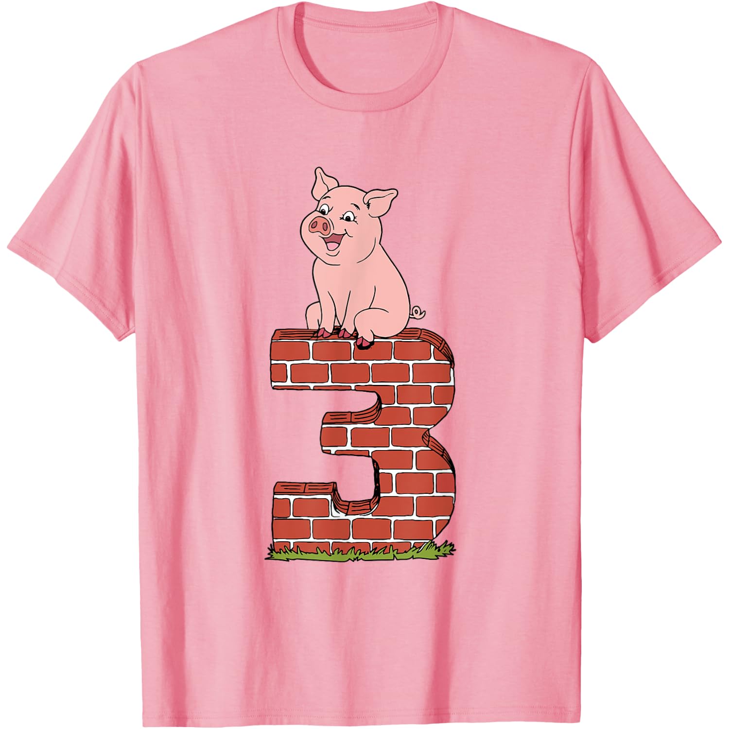 Three Little Pigs Pig 3 Easy Costume Kids Men Women T-Shirt