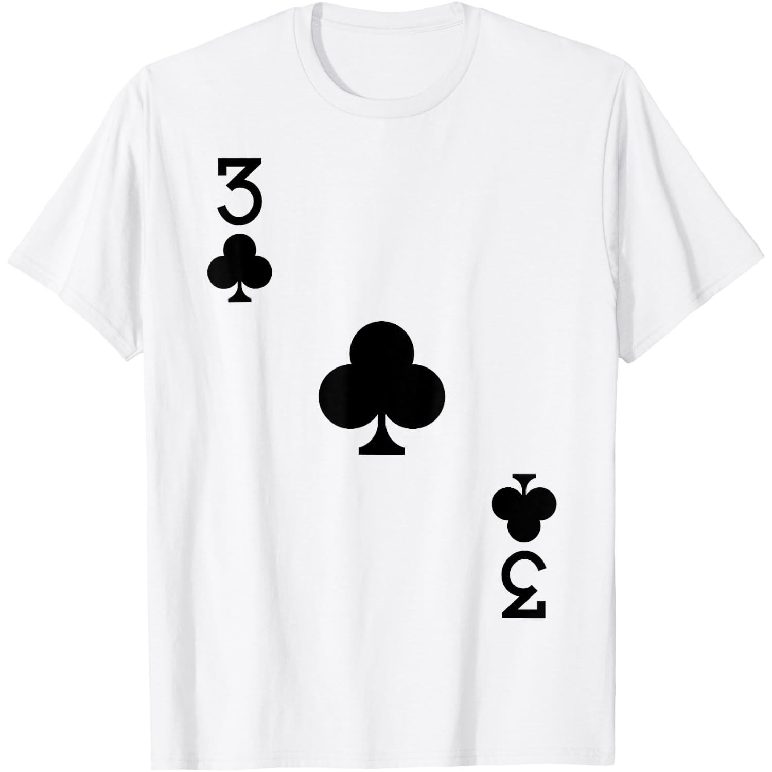 Three of Clubs Costume T-Shirt Halloween Deck of Cards T-Shirt