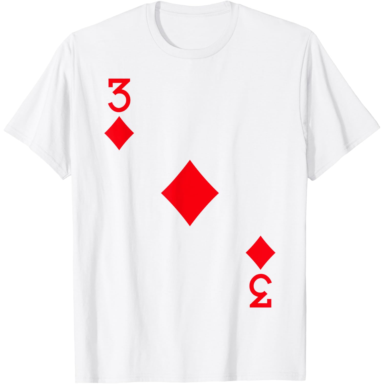 Three of Diamonds Costume T-Shirt Halloween Deck of Cards T-Shirt