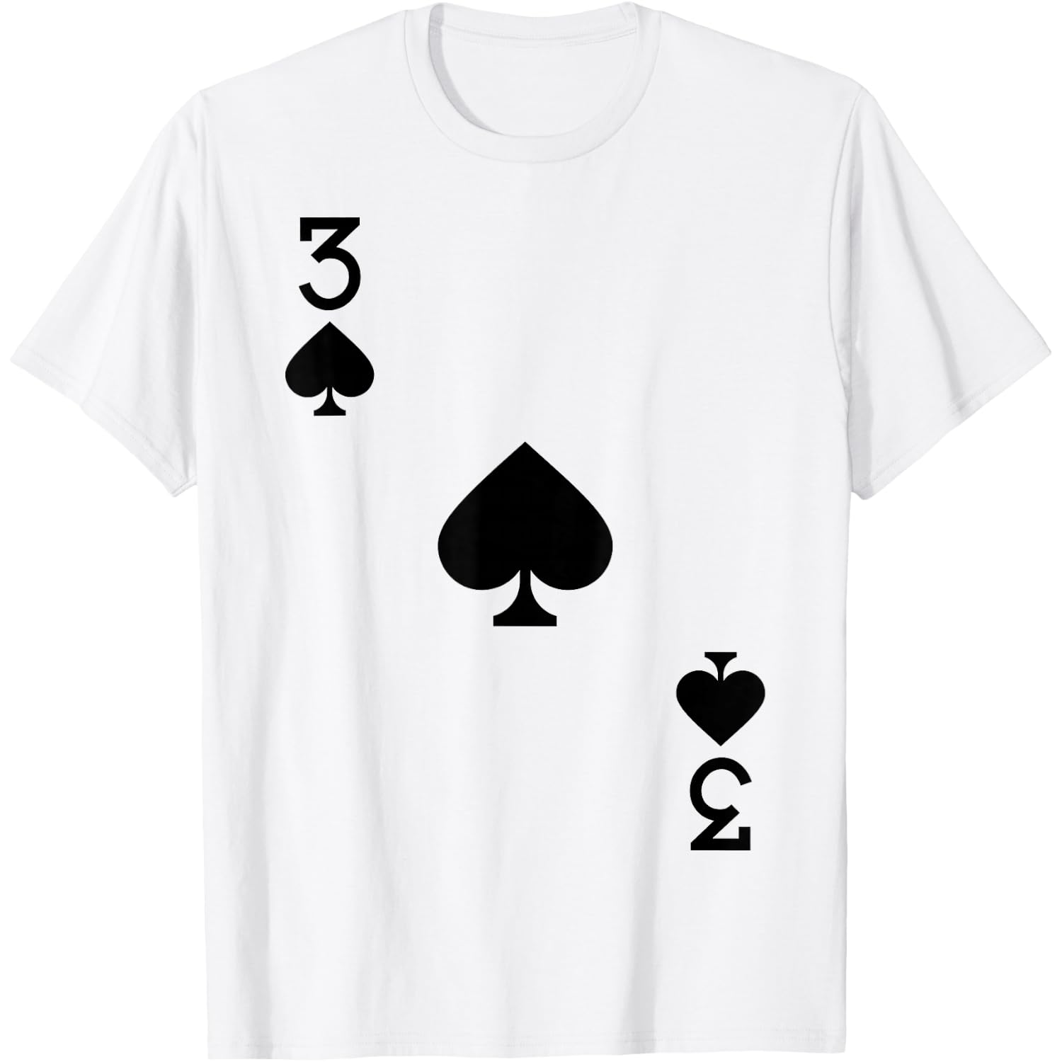 Three of Spades Costume T-Shirt Halloween Deck of Cards