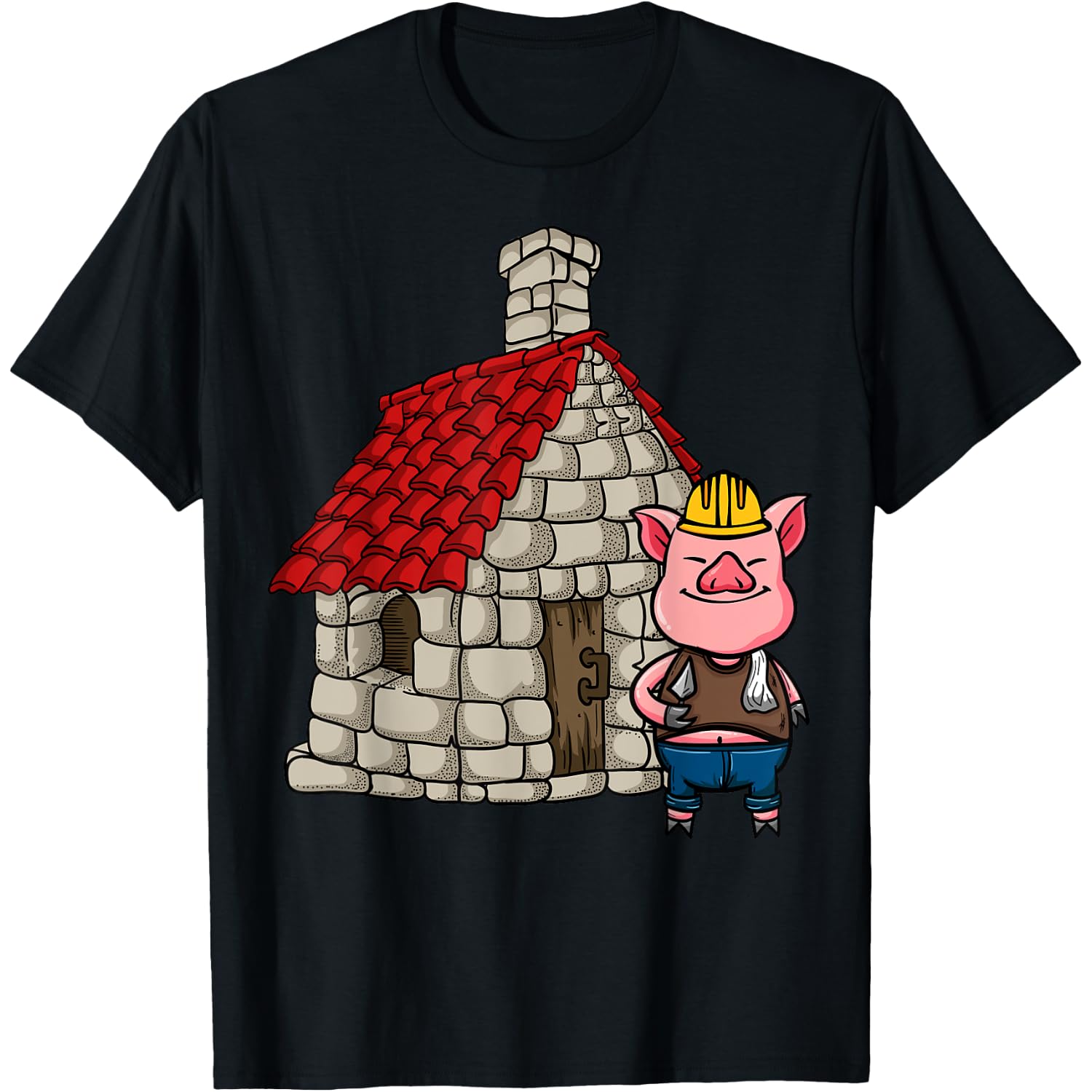 Three Pigs Lazy Halloween Costume - Brick House T-Shirt