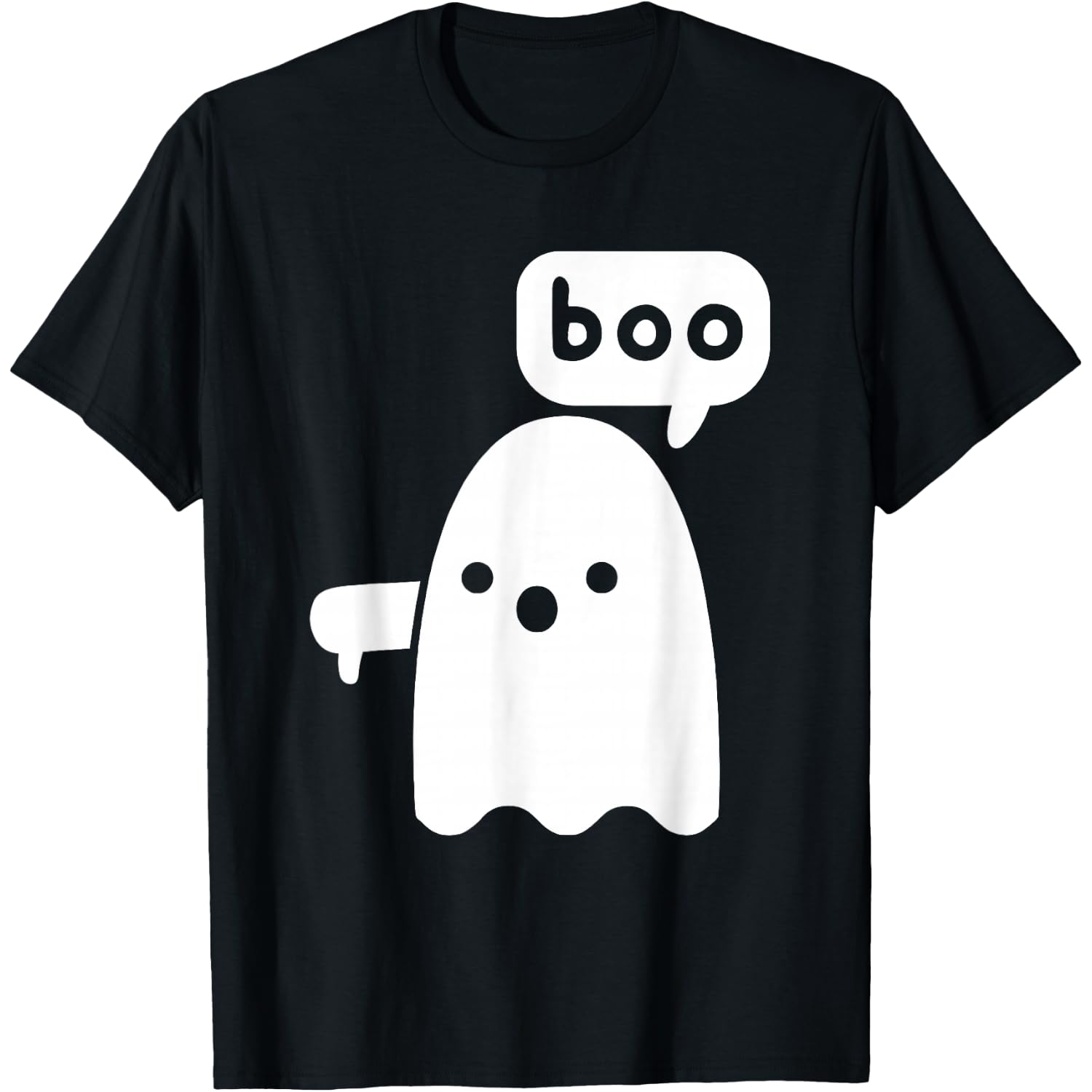 Thumbs Down Ghost Screaming Boo Disapproval Ghost halloween T-Shirt
