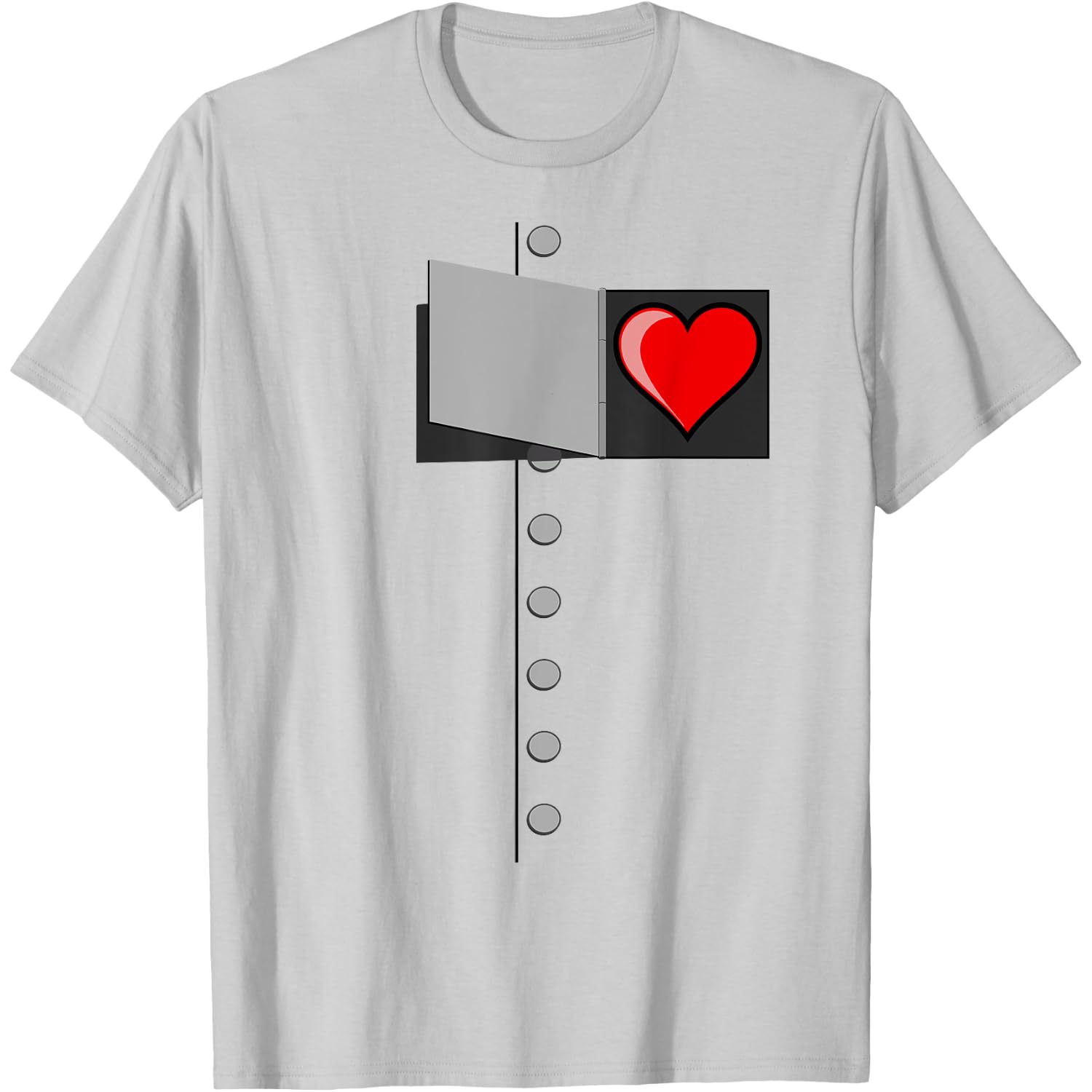 Tin Man Heart Halloween Wizard of OZ Tin Man Costume T-Shirt