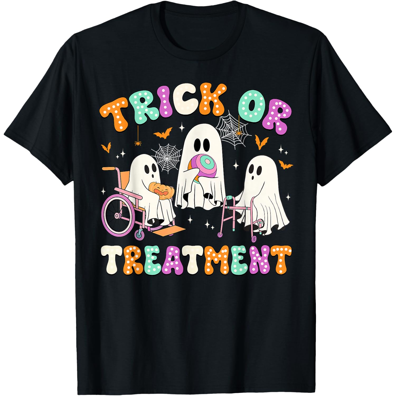 Trick Or Treatment PT Physical Therapy Cute Ghost Halloween T-Shirt