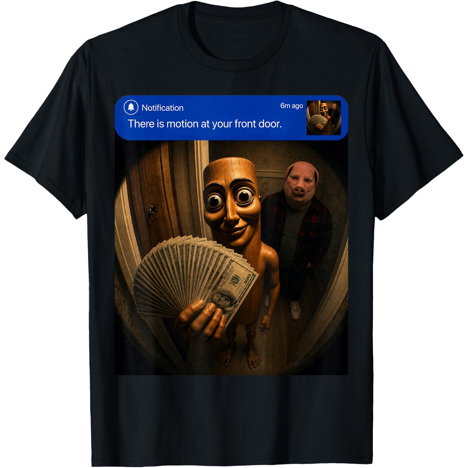 Tung Sahur John Pork Motion at Your Front Door Halloween T-Shirt