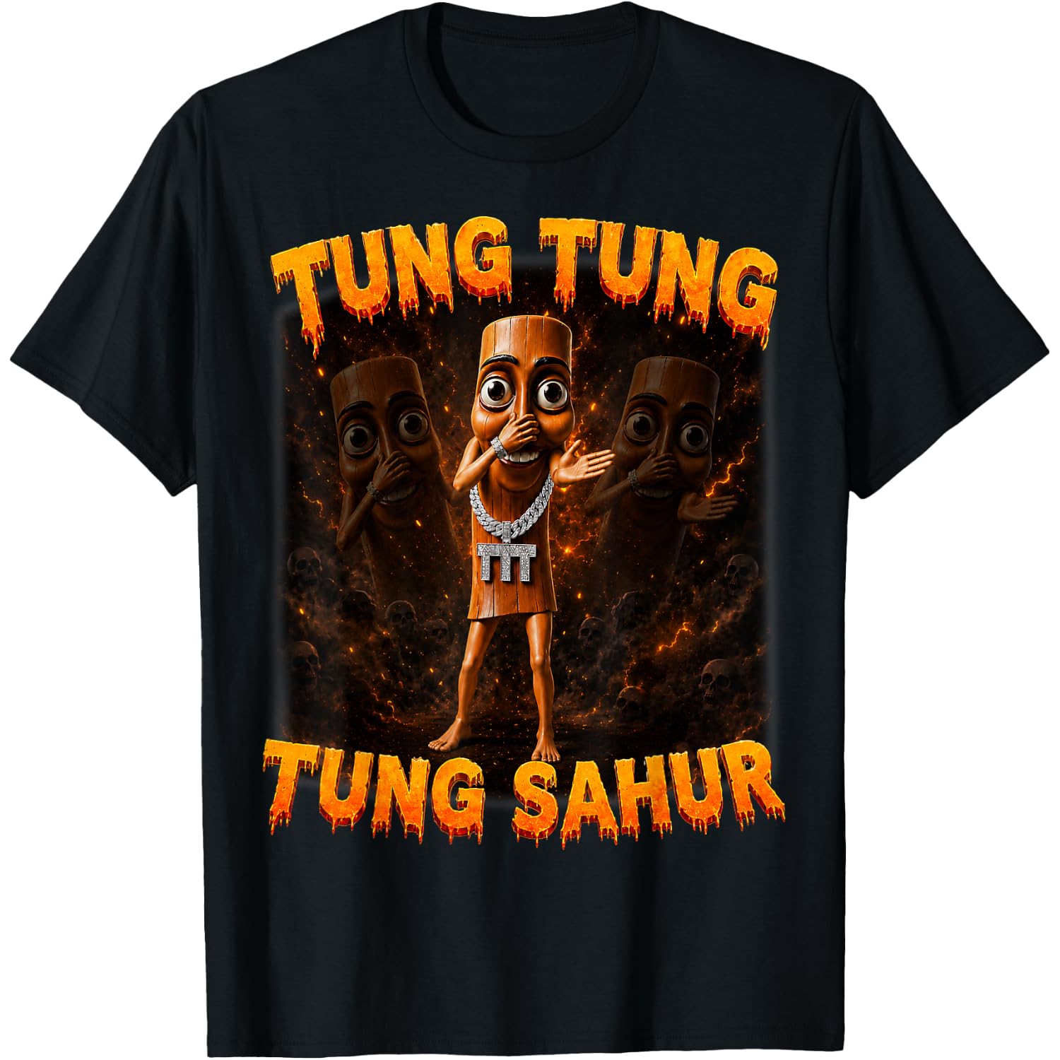 Tung Tung Tung Sahur is Calling Scuba Dance Halloween Meme T-Shirt
