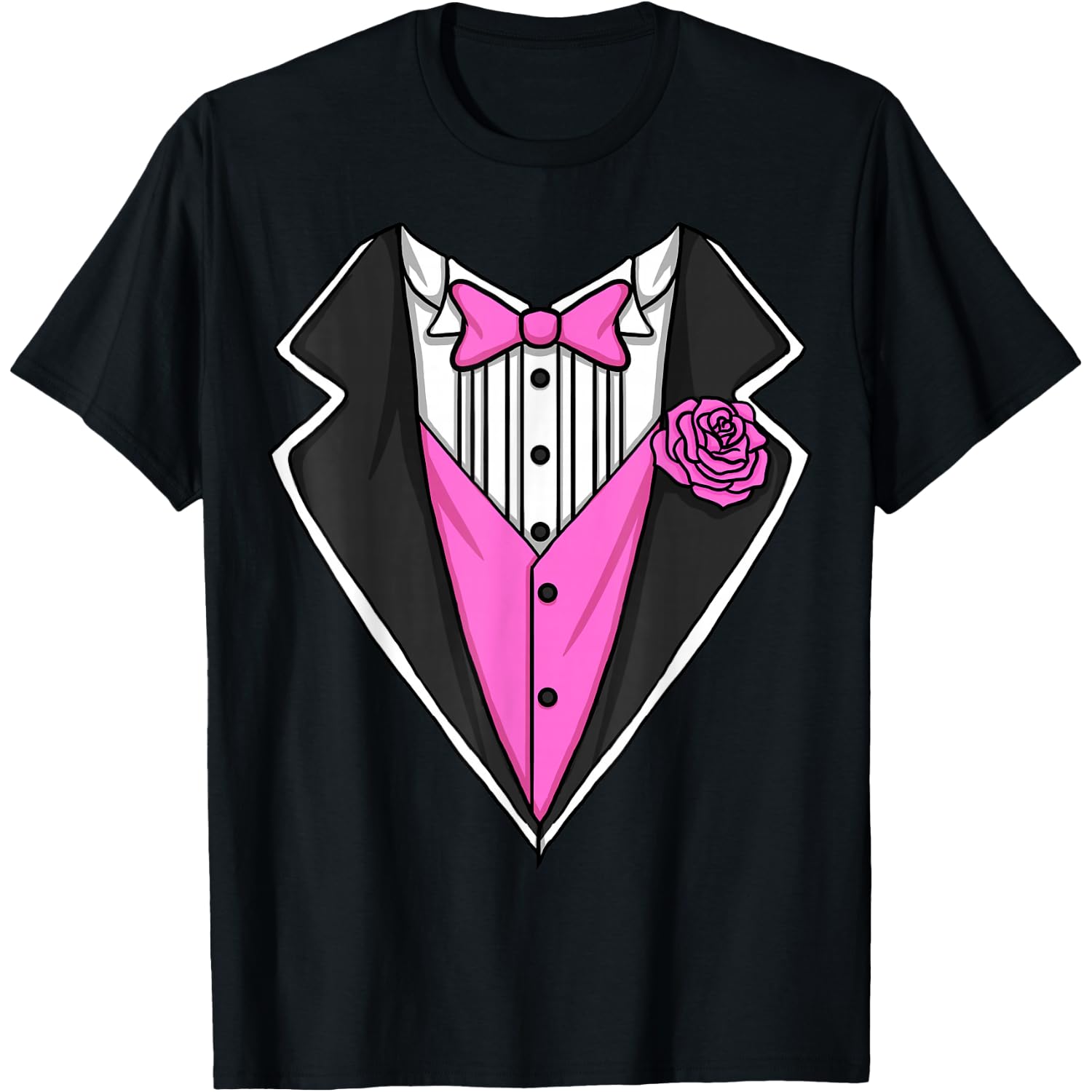 Tuxedo Costume Lazy Halloween Pink Boys Tuxedo T-Shirt
