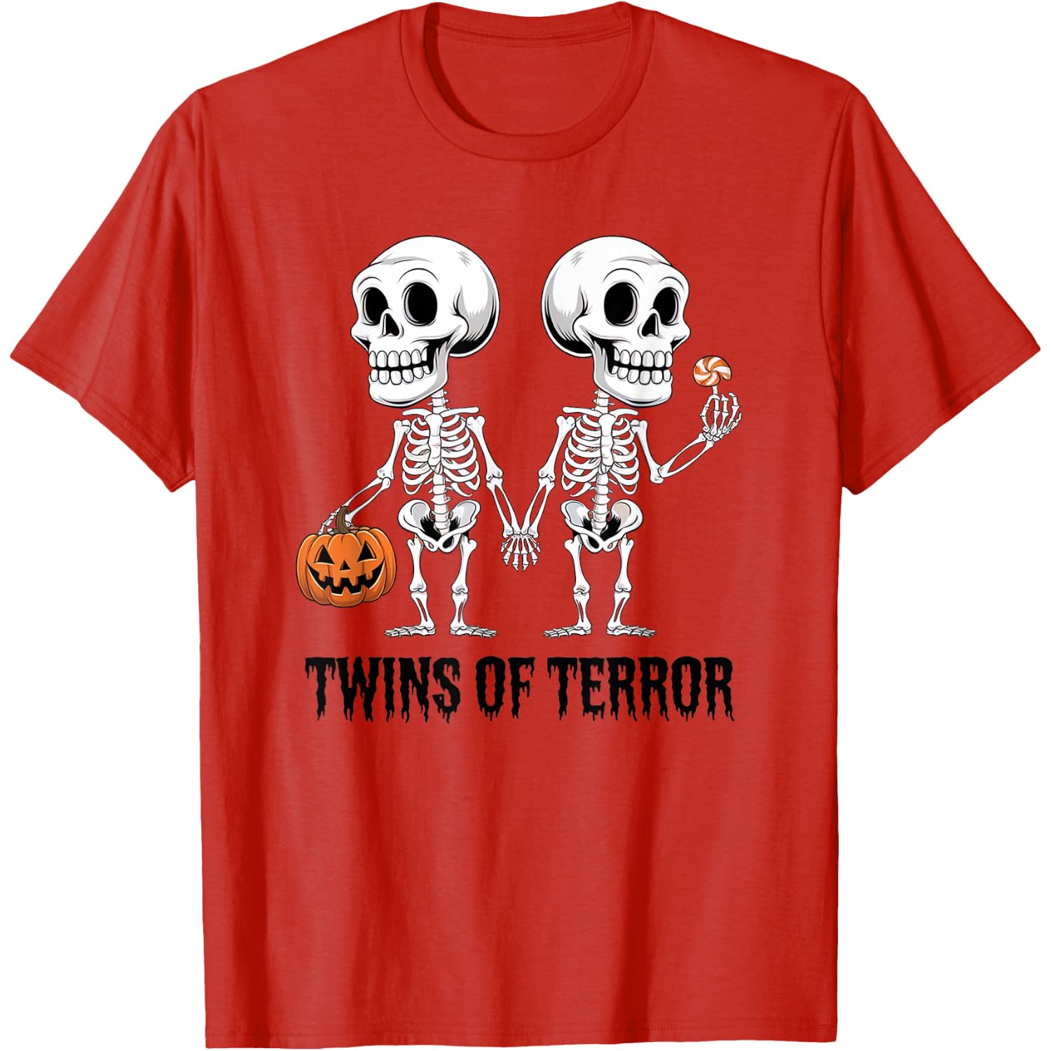 Twins of Terror, Matching Twins Costume Halloween T-Shirt