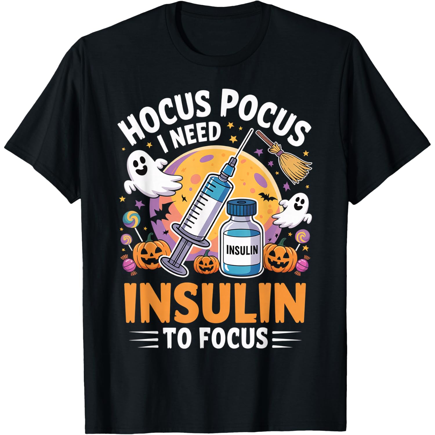 Type 1 Diabetes Hocus Pocus I Need Insulin to Focus Boys T-Shirt