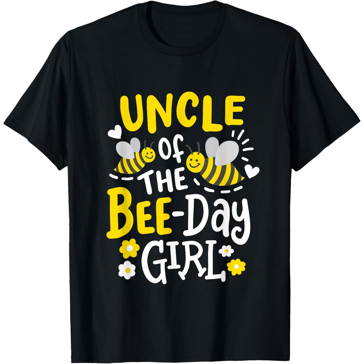 Uncle of the Bee-Day Girl Bee Birthday Party Matching Family T-Shirt