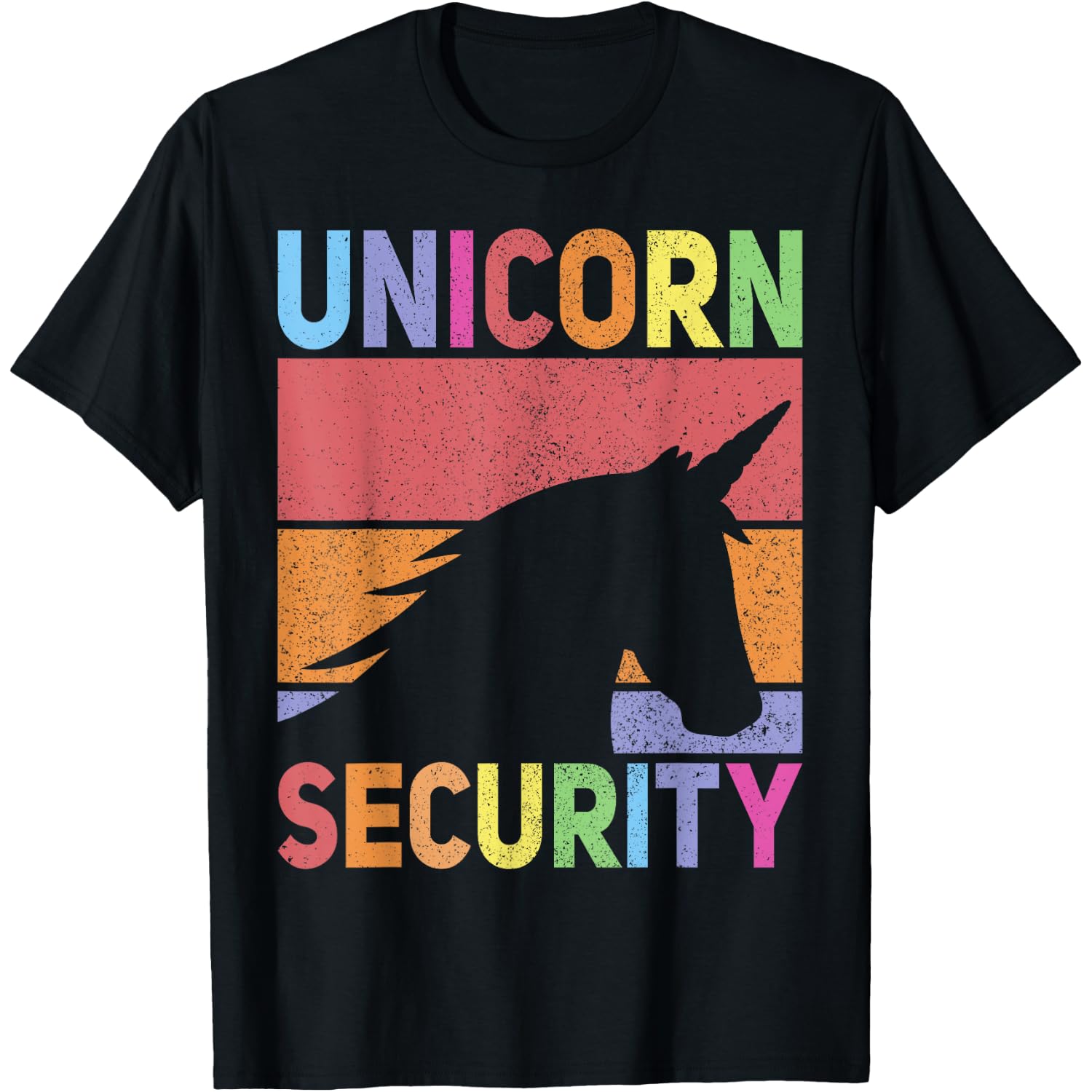 Unicorn Security Retro Unicorn Costume Men Women Unicorn T-Shirt