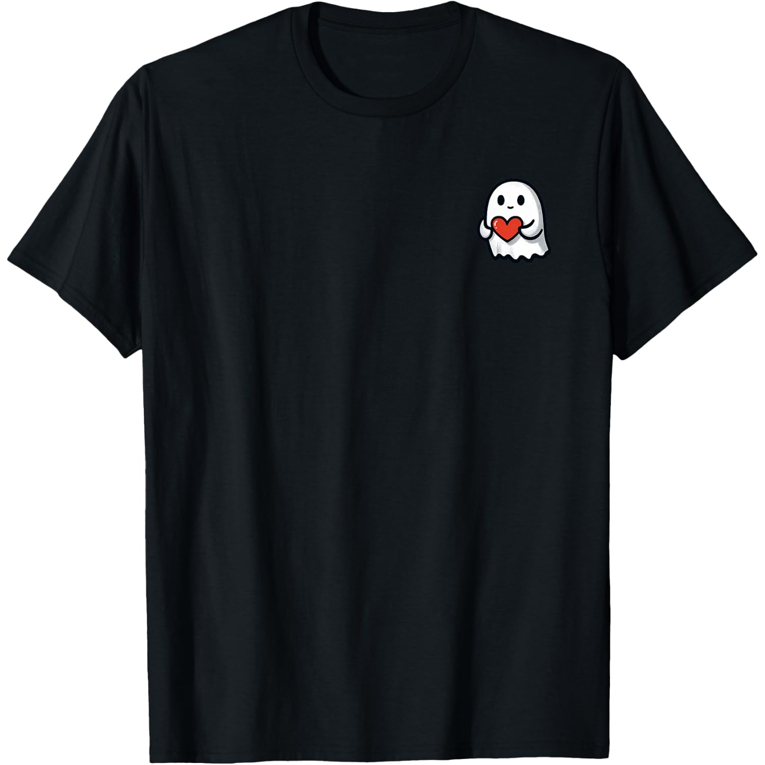 Valentines Day Ghost Heart Pocket Cute My Boo Halloween T-Shirt