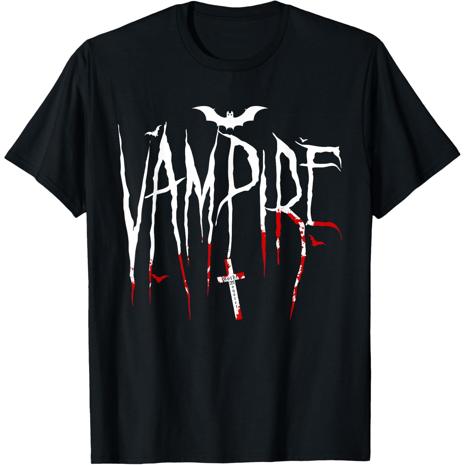 Vampire Bat Gothic Monsters Halloween T-Shirt