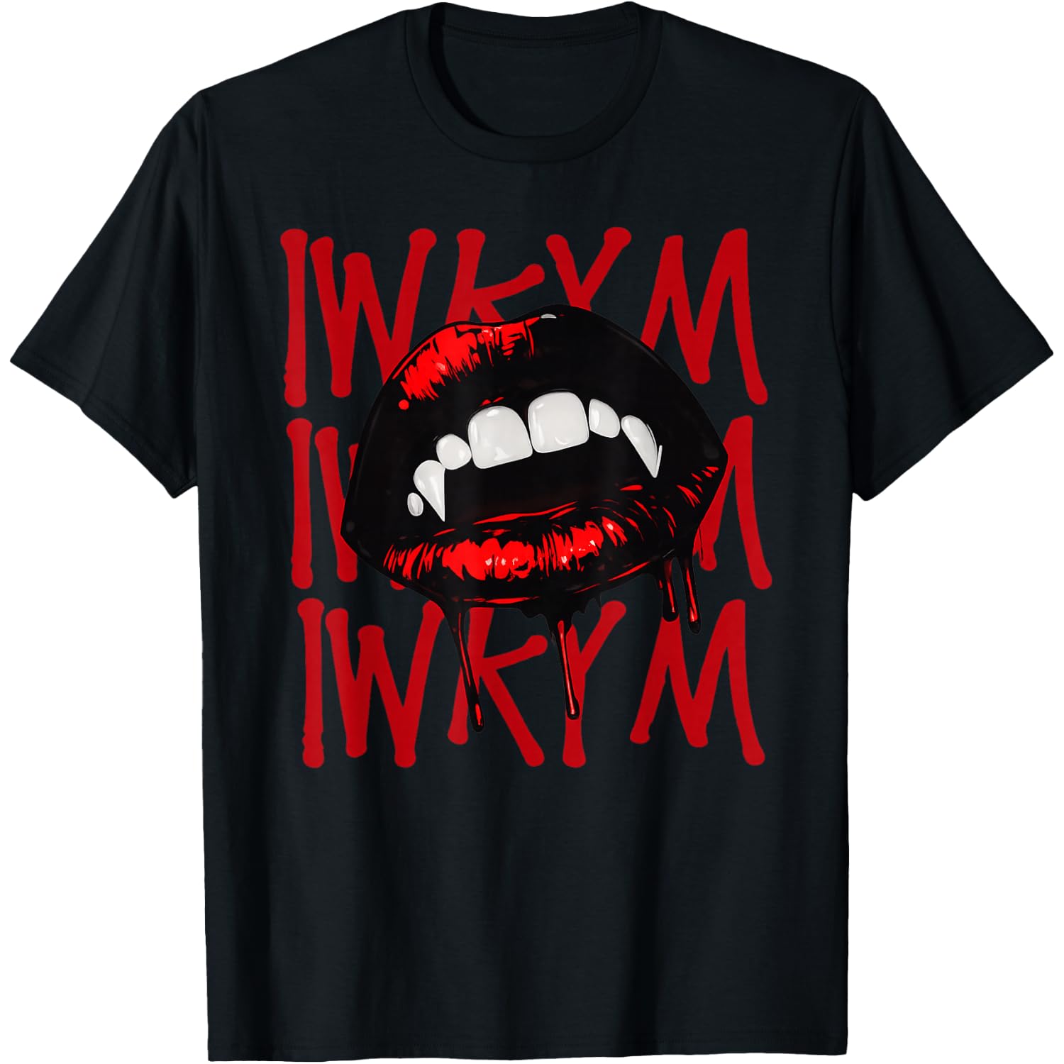 Vampire Mouth Funny Halloween Costume iwkym Tee Samantha T-Shirt