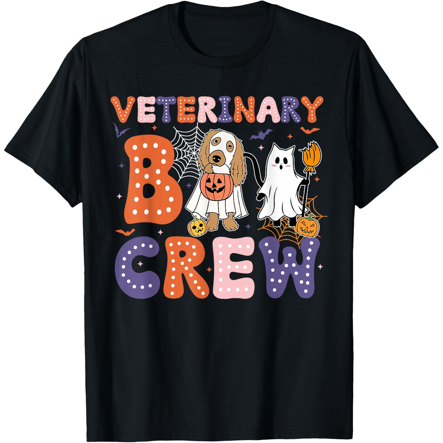 Veterinary Boo Crew Veterinarian Vet Tech Spooky Halloween T-Shirt