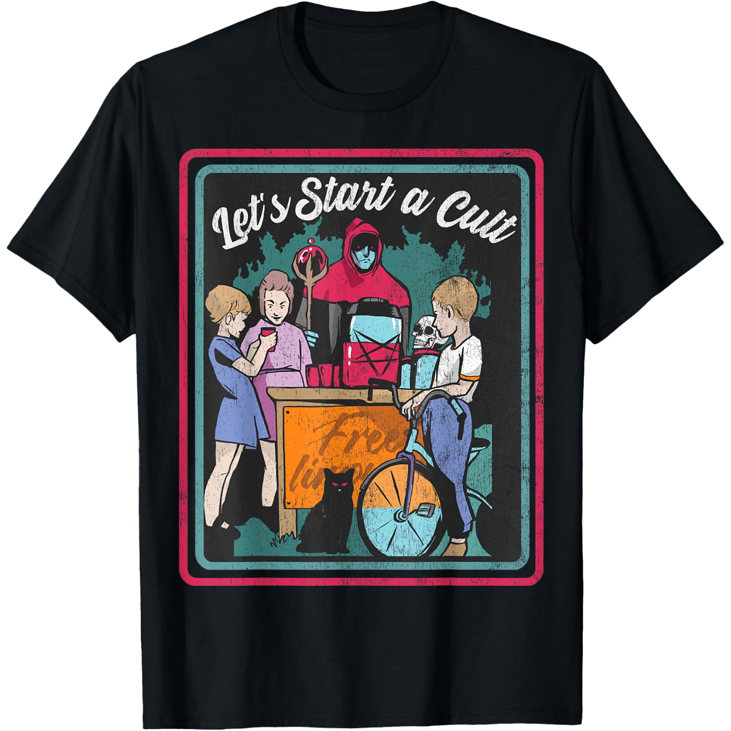 Vintage Child Game Horror Let's Start a Cult T-Shirt