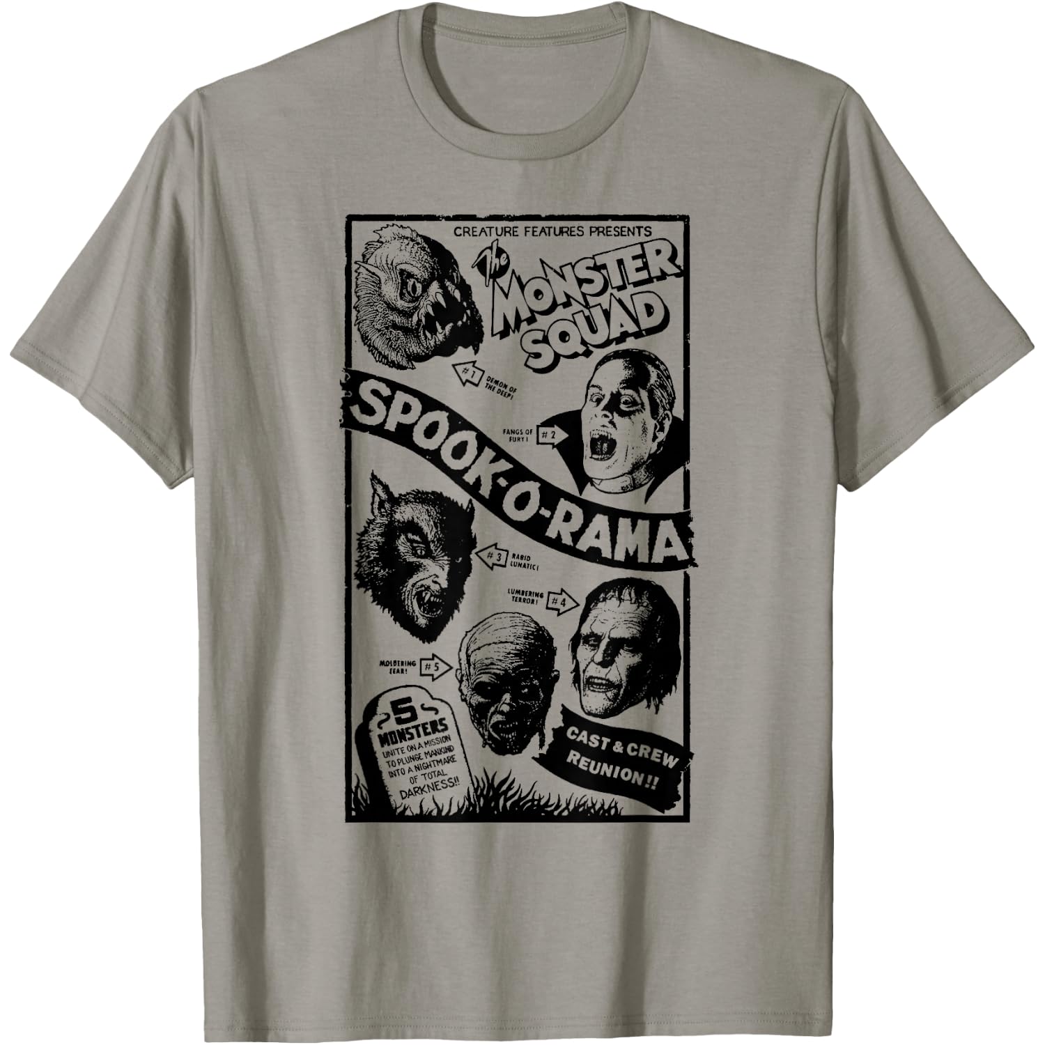 Vintage Halloween Spook-O-Rama Horror Show Monster Squad T-Shirt