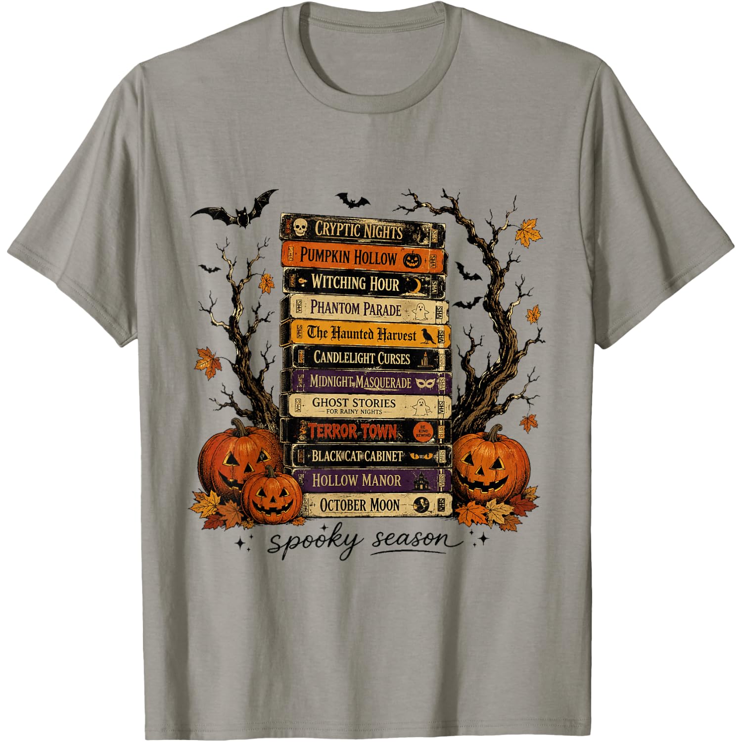 Vintage Halloween VHS Spooky Movie Night T-Shirt