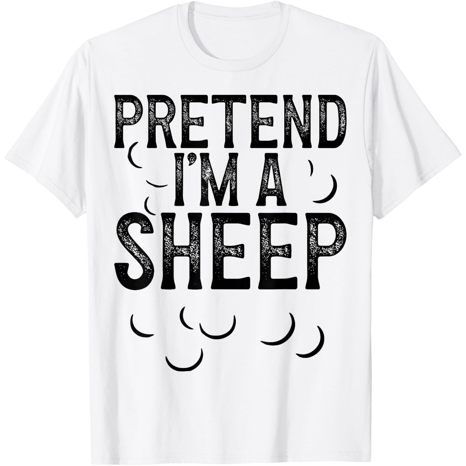 Vintage Pretend I'm a Sheep Halloween Last Minute Costume T-Shirt