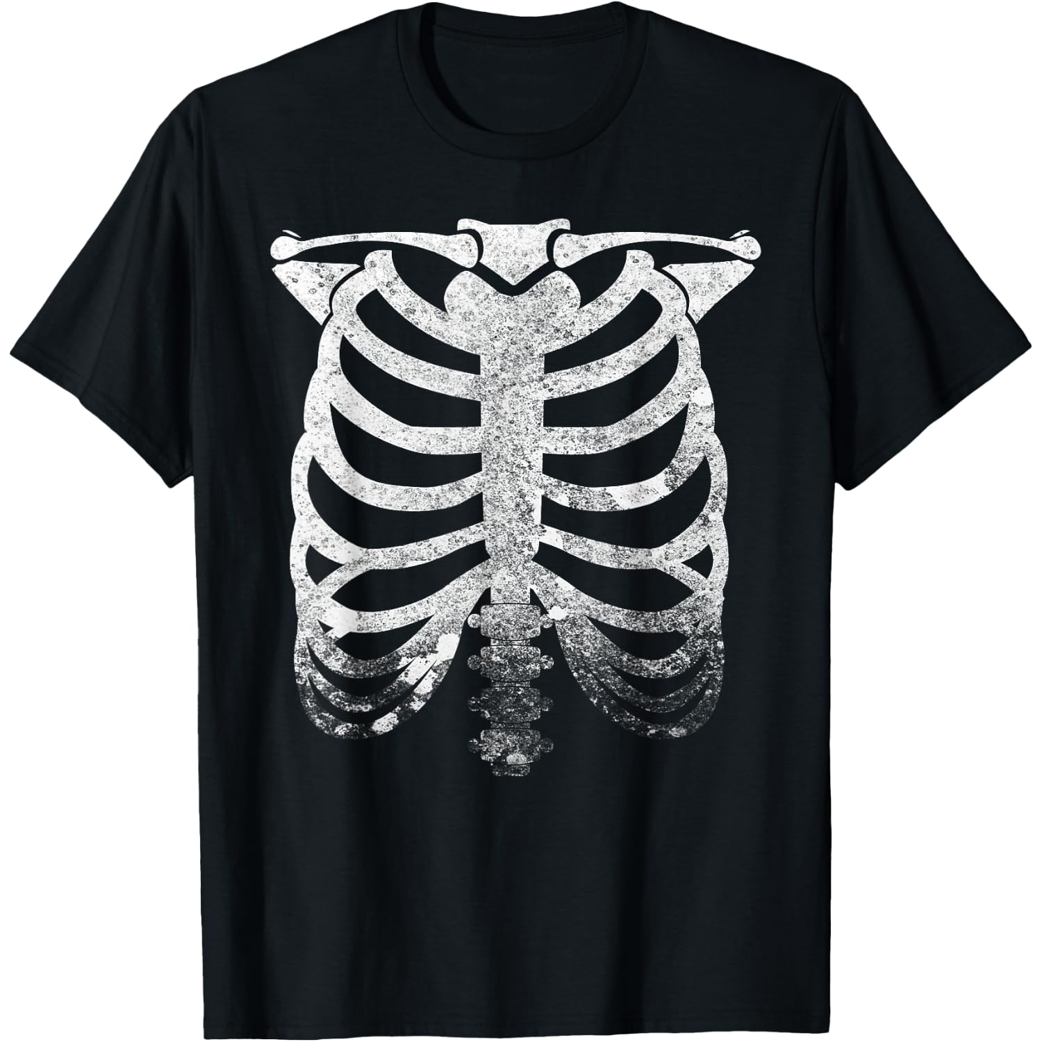 Vintage Ribcage Halloween Skeleton Rib Cage Retro Graphic T-Shirt