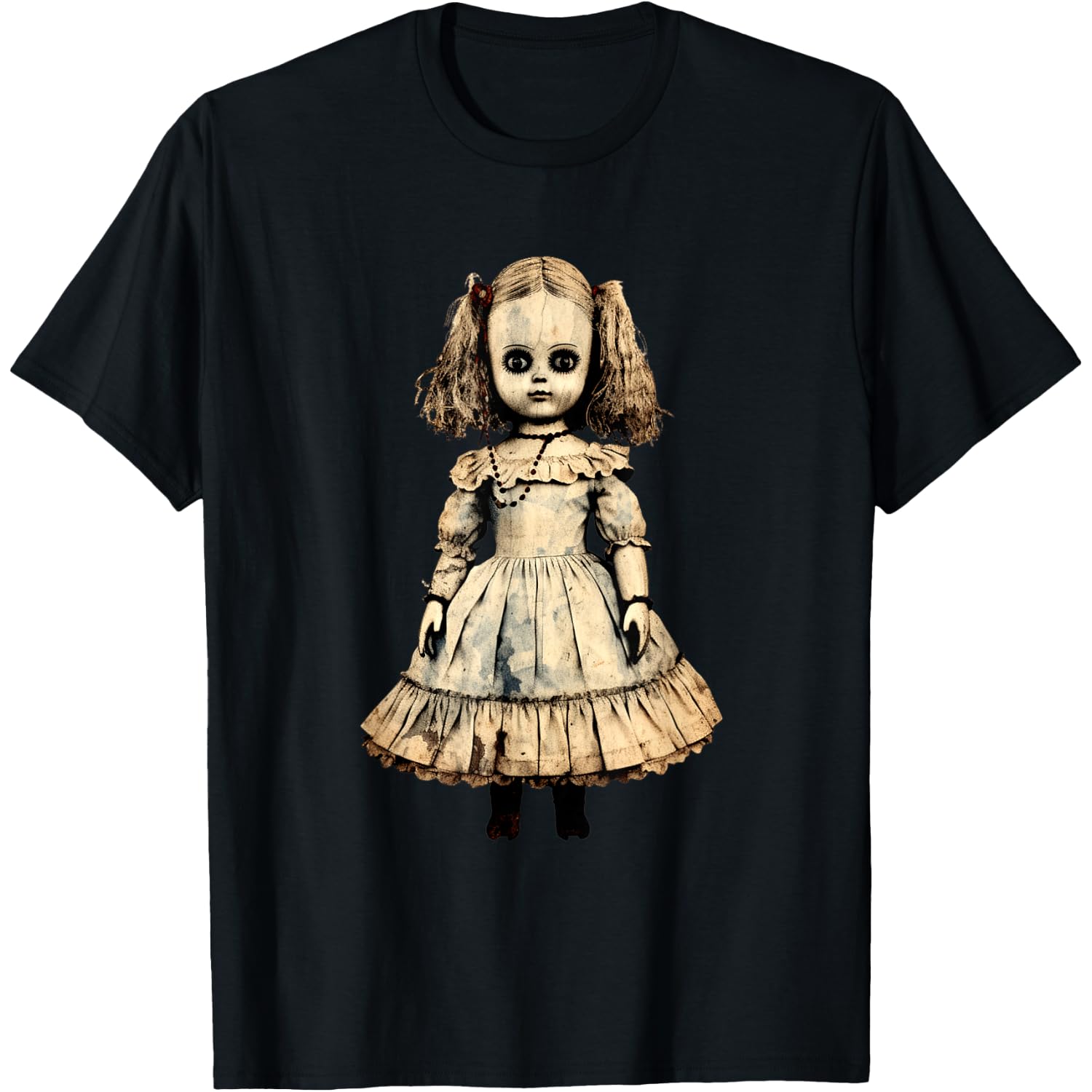 Vintage Scary Horror Doll Supernatural Gothic T-Shirt