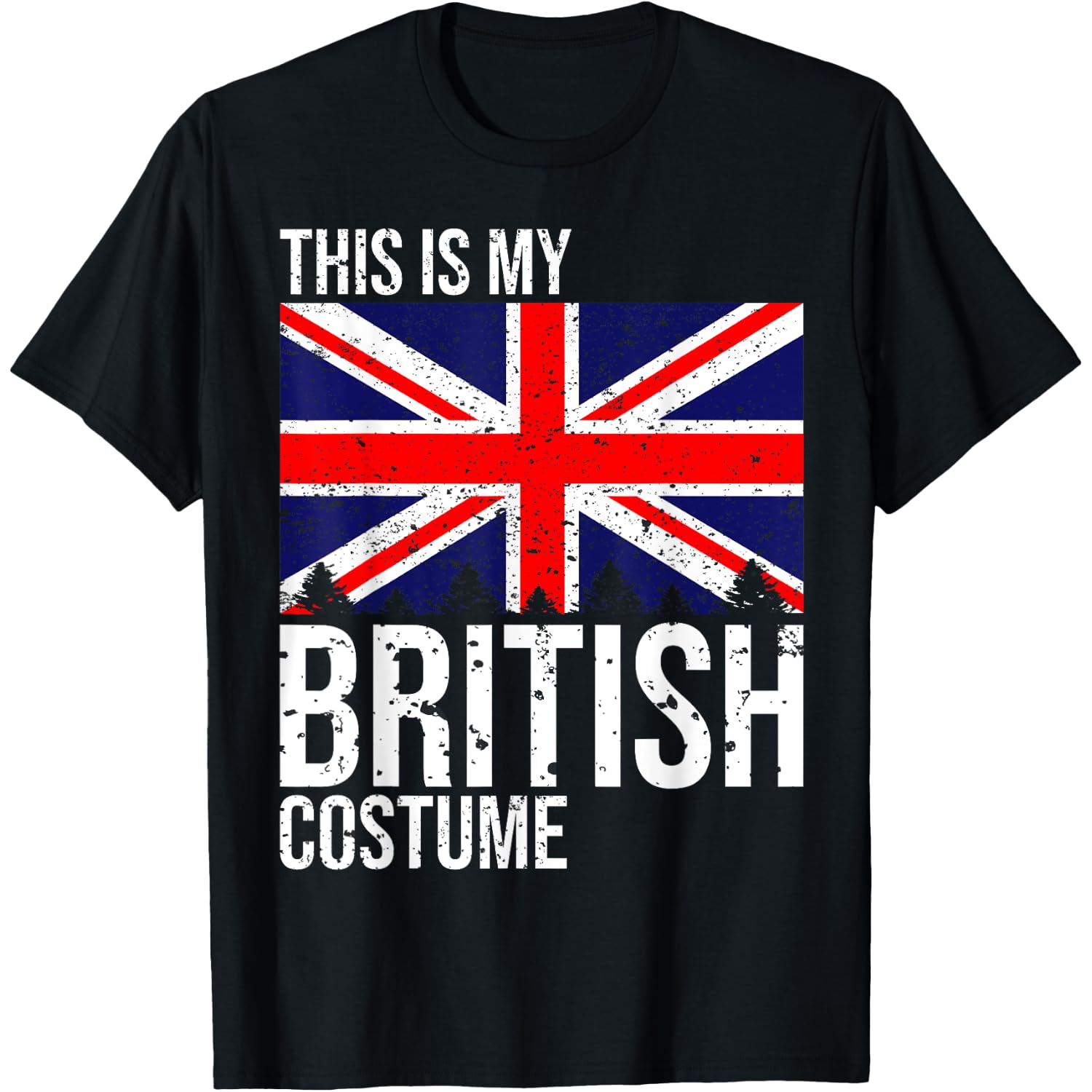 Vintage This is My British Flag Costume Design for Halloween T-Shirt