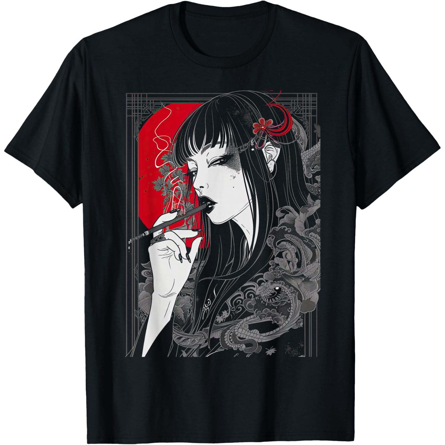 Waifu Anime Horror Girl Aesthetic T-Shirt