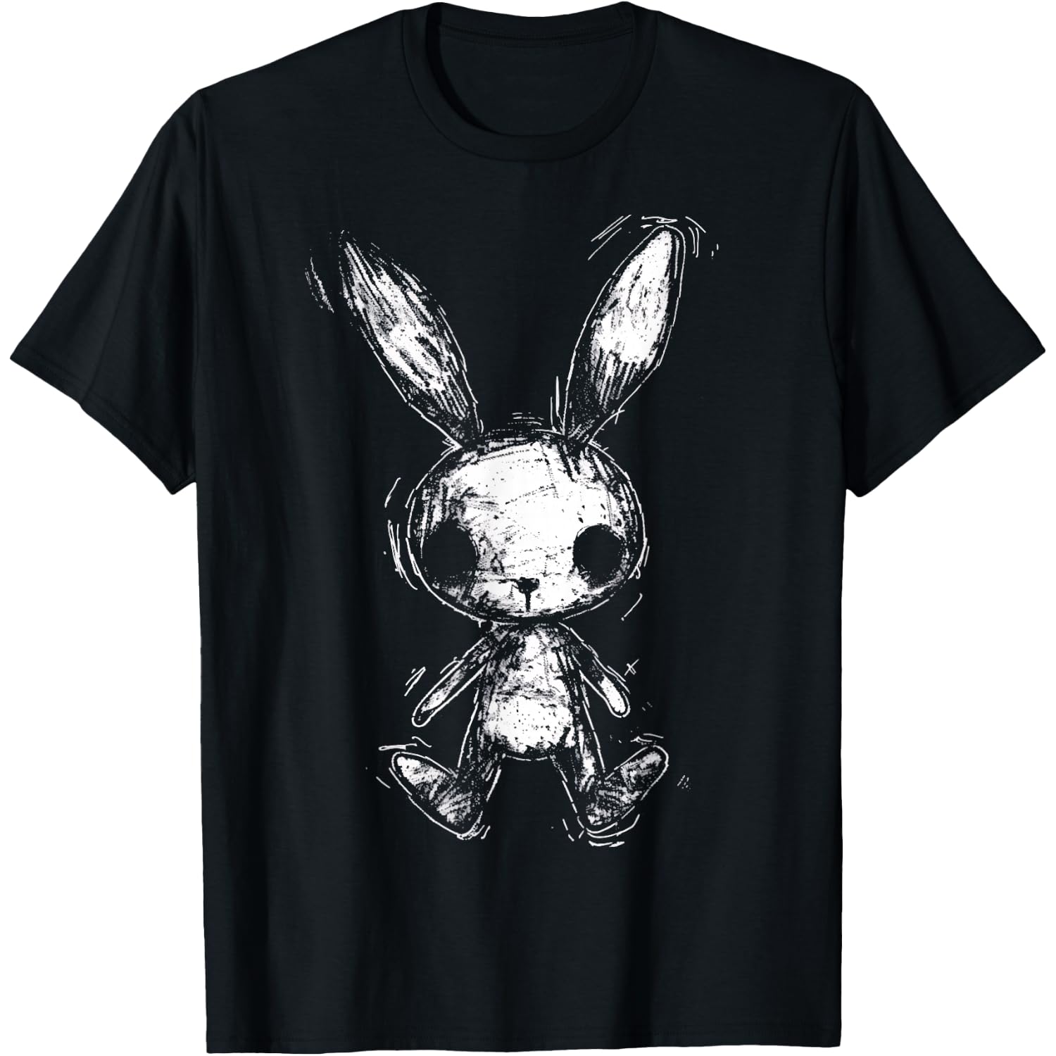 Weird Bunny Rabbit Doll Creepy Cute Alt Goth Grunge Horror T-Shirt