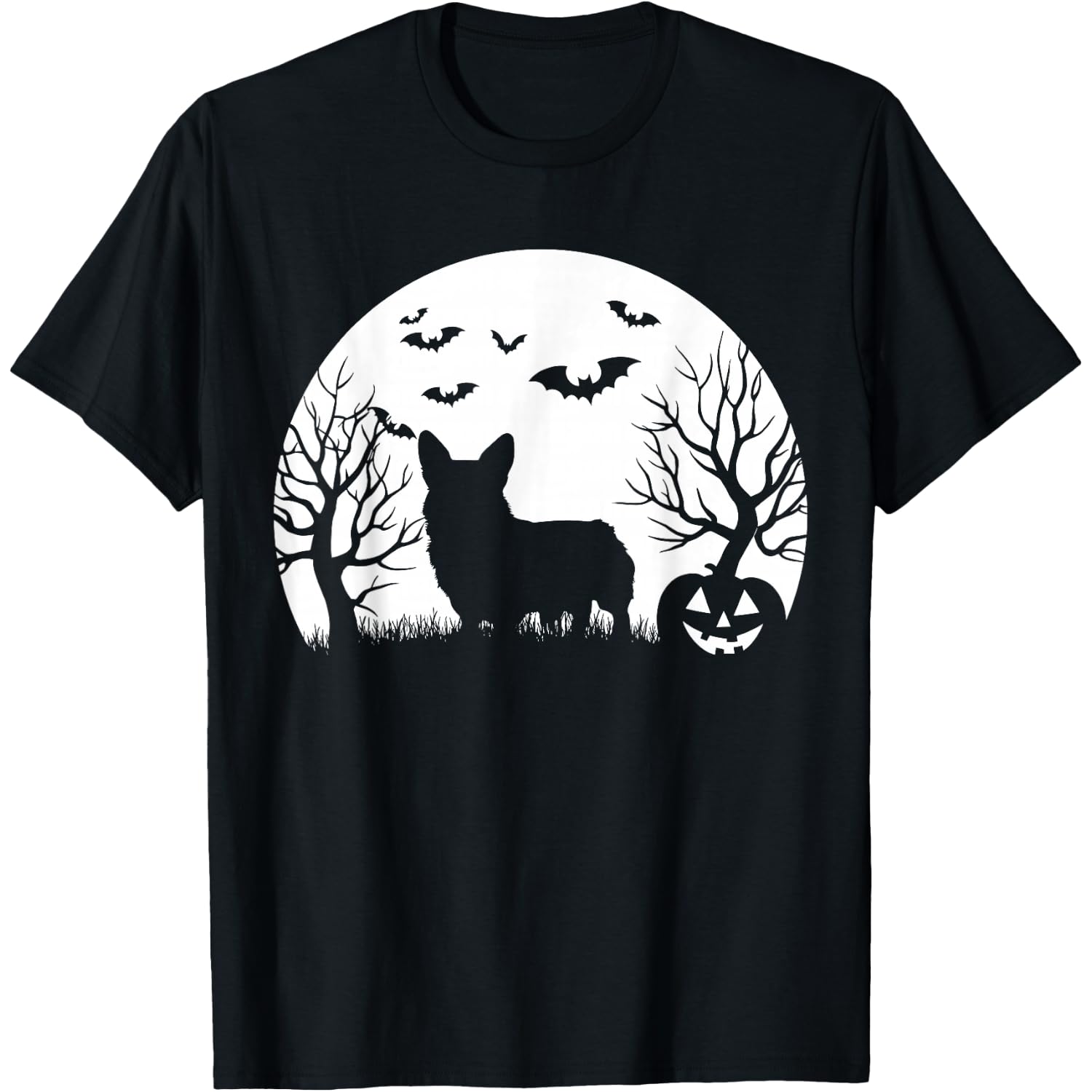 Welsh Corgi Ghost Funny Halloween Costume Dog Owner Lover T-Shirt