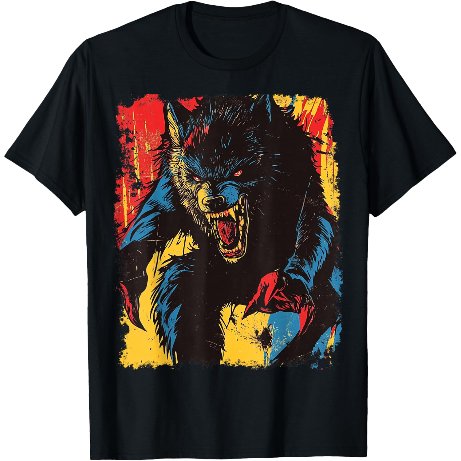 Werewolf Retro Halloween T-Shirt