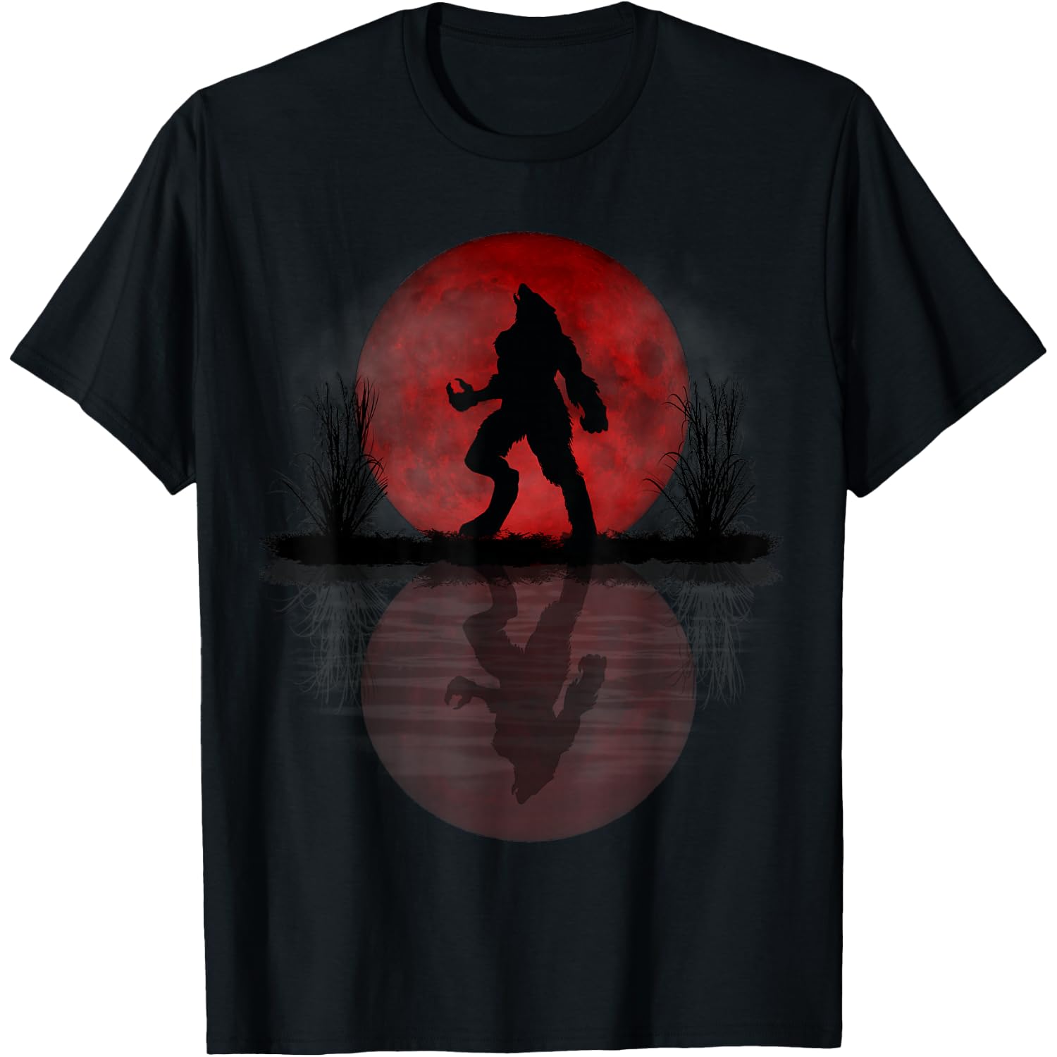 Werewolf Under A Full Blood Moon Howling Tee T-Shirt